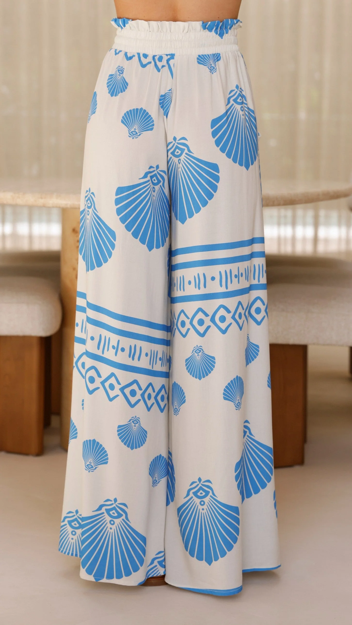 Avery Wide Leg Pants - Sea Shell