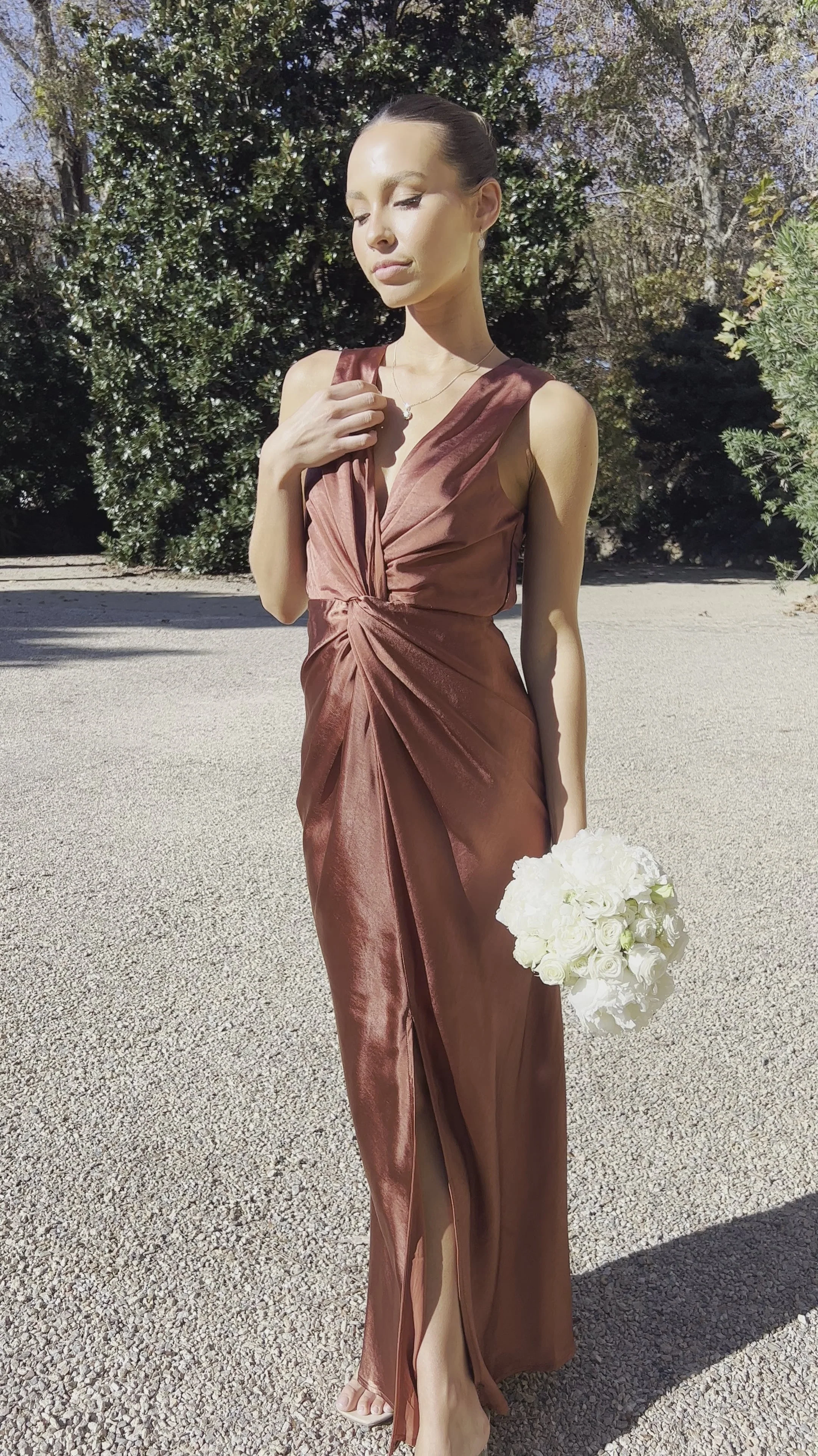 Lucia Maxi Dress - Rust