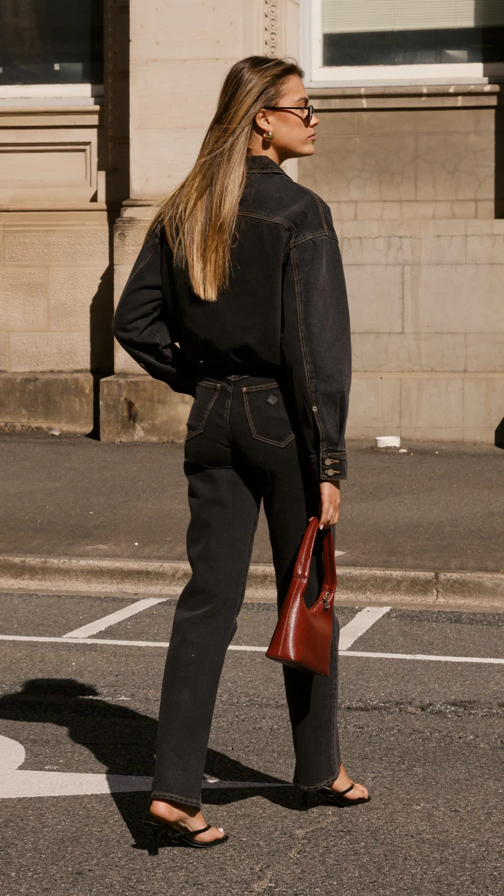 Abrand Denim Bomber Cara - Washed Black