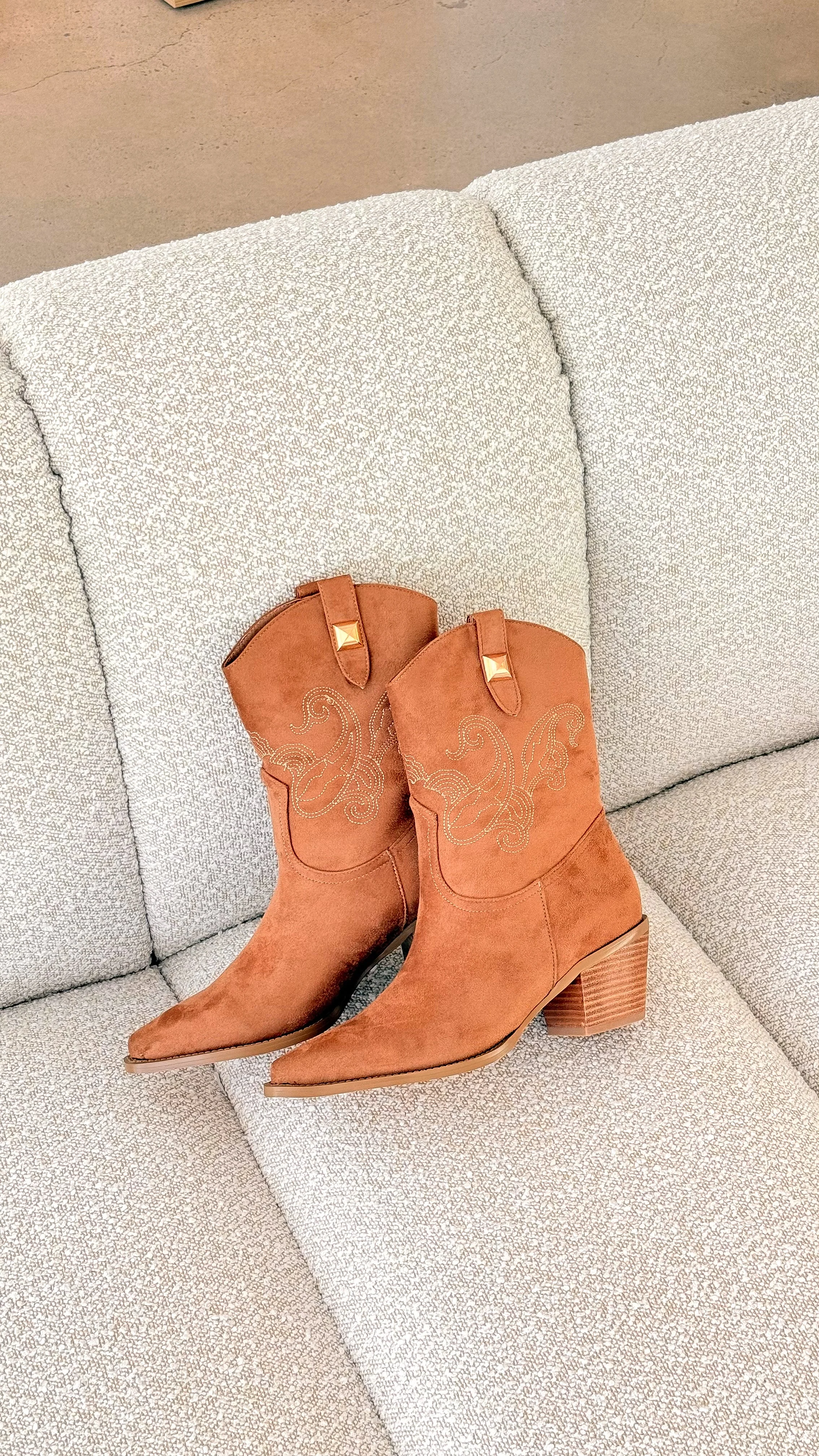 Darla Boot - Dark Tan Suede
