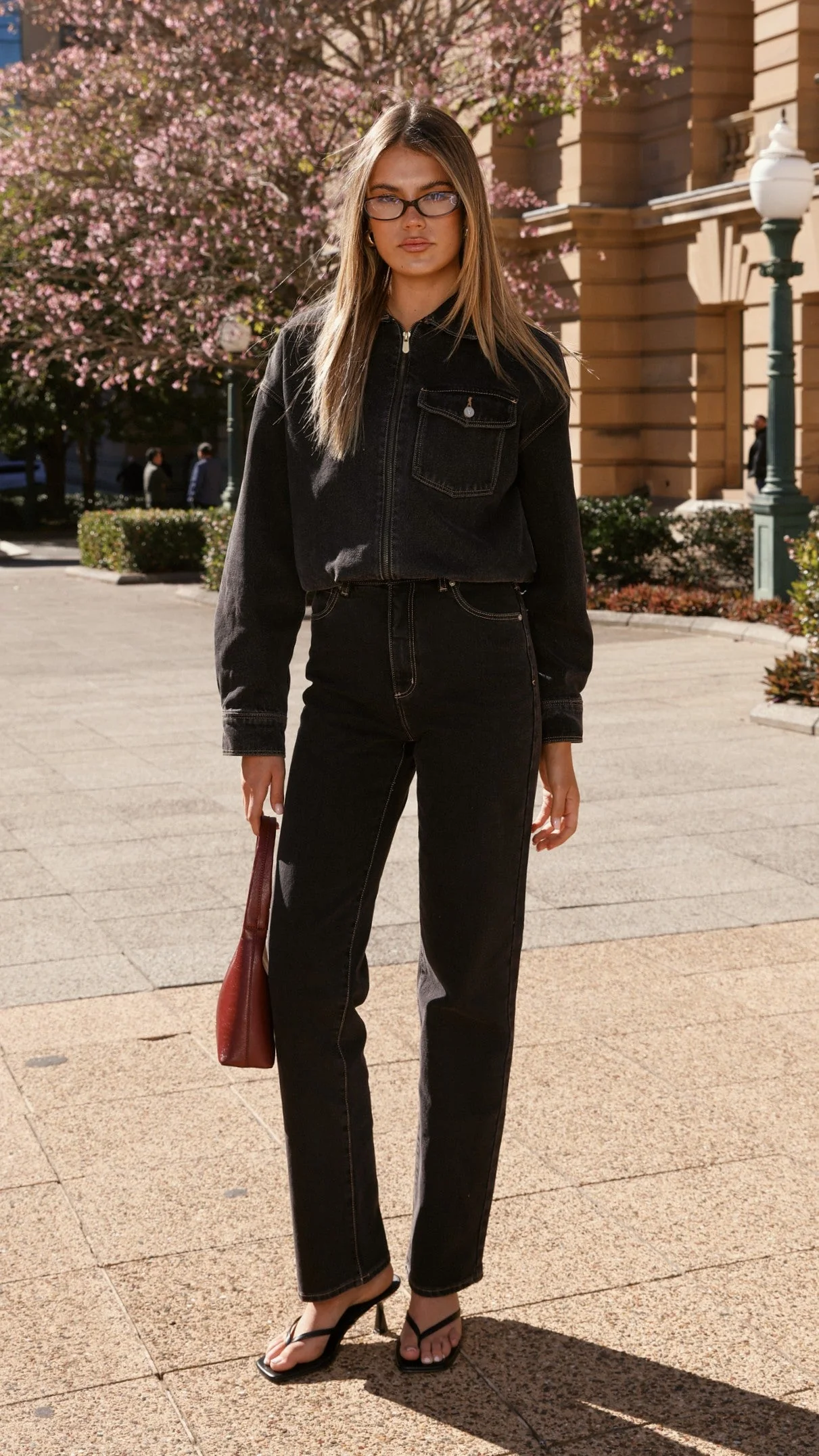 Abrand Denim Bomber Cara - Washed Black