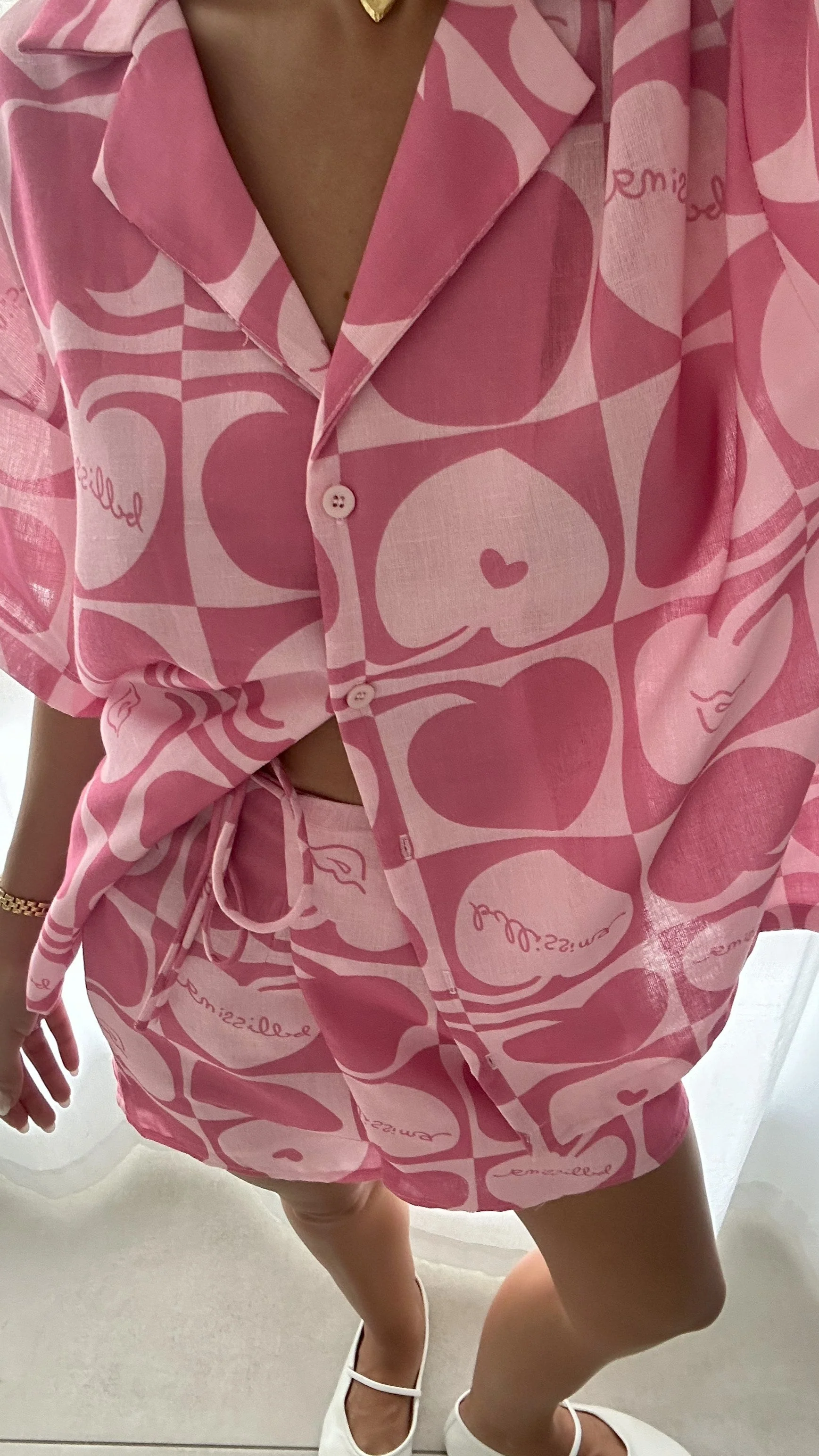 Abilene Wrap Mini Skirt - Pink