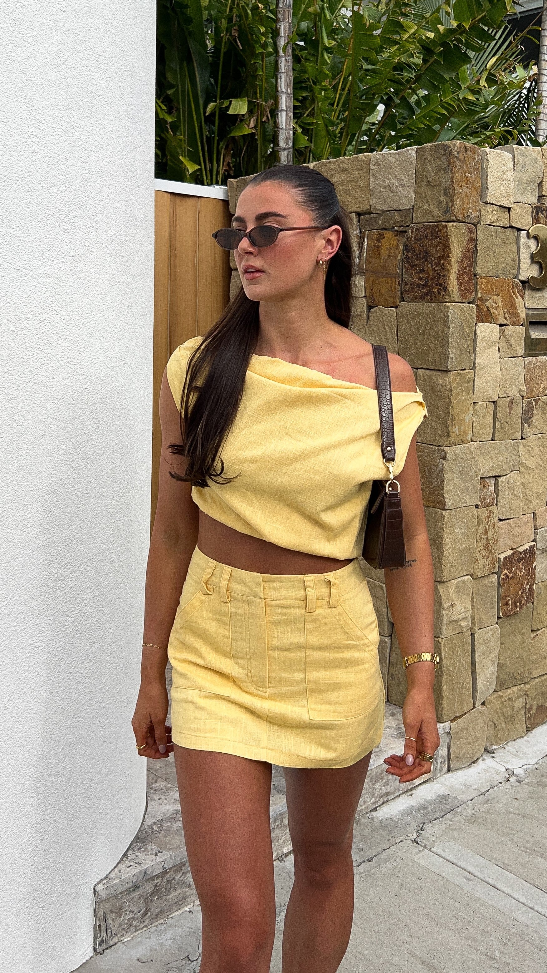 Charla Mini Skort - Yellow