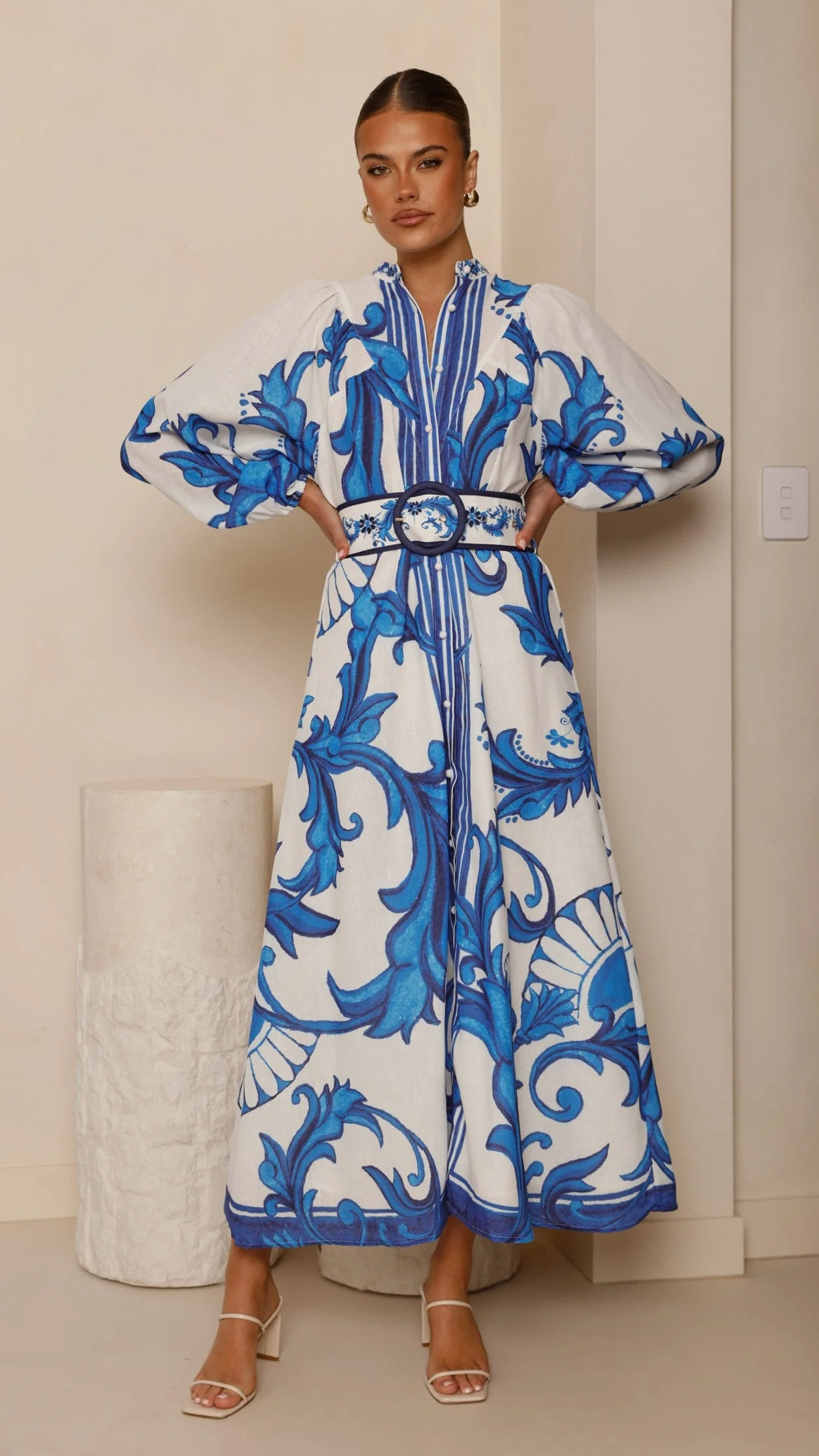 Carmal Long Sleeve Maxi Dress - Paradise