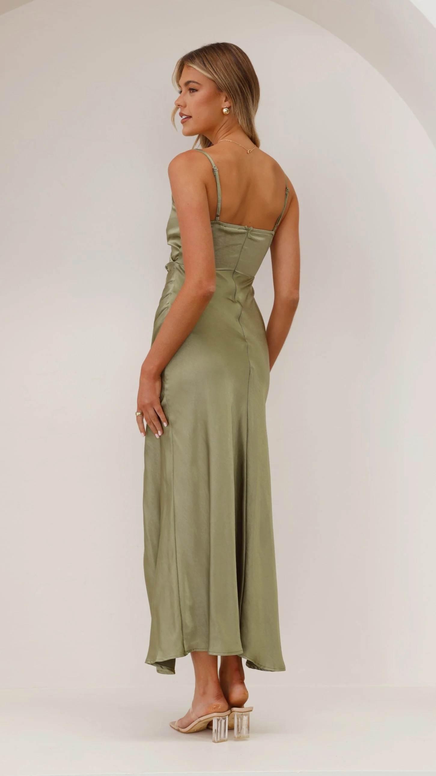 Elsa Midi Dress - Olive