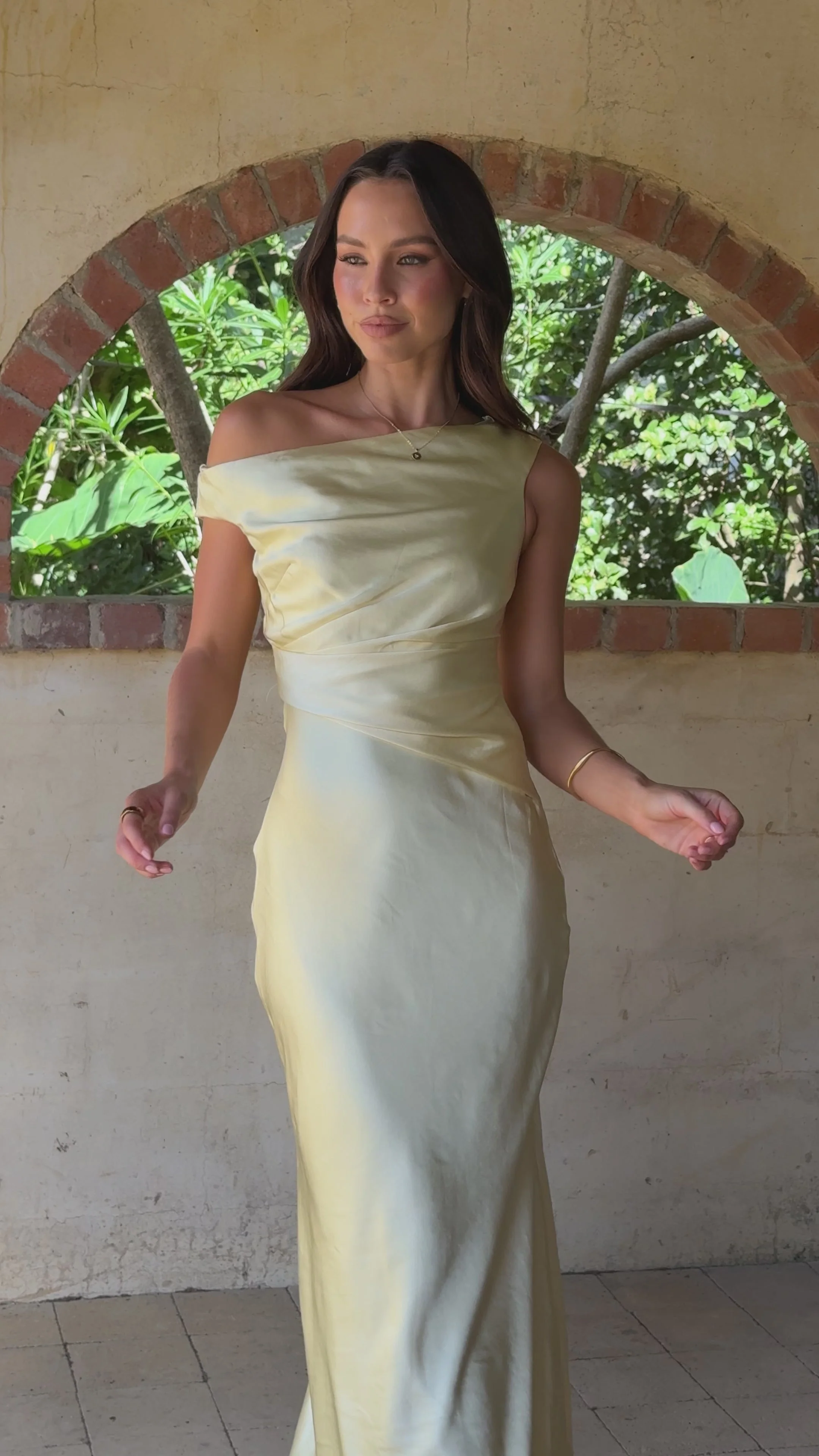 Auria Off Shoulder Maxi Dress - Yellow