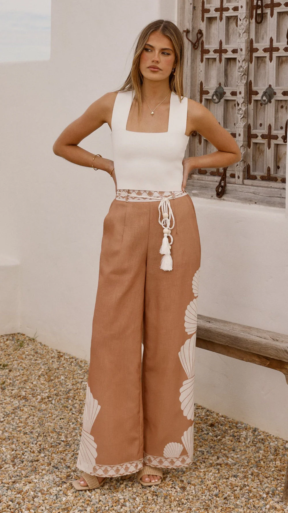 Tessa Wide Leg Pants - Siena