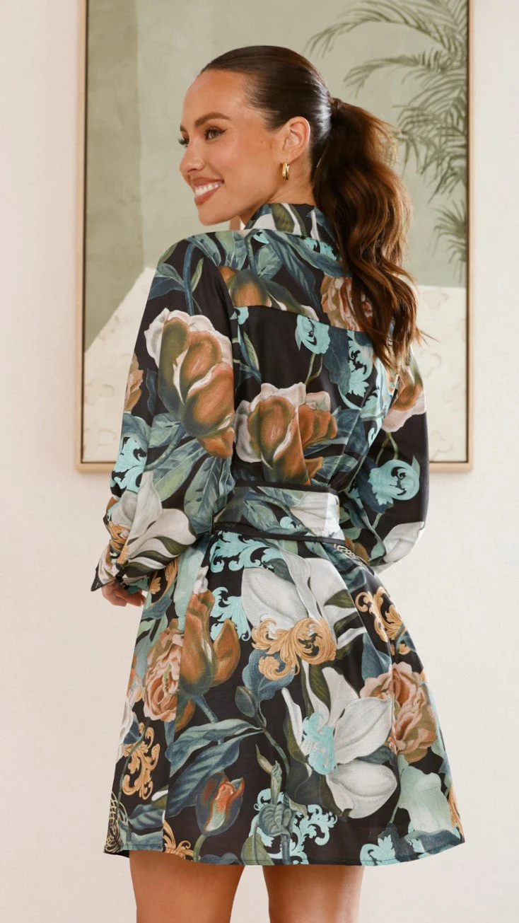 Annika Mini Dress - Noir