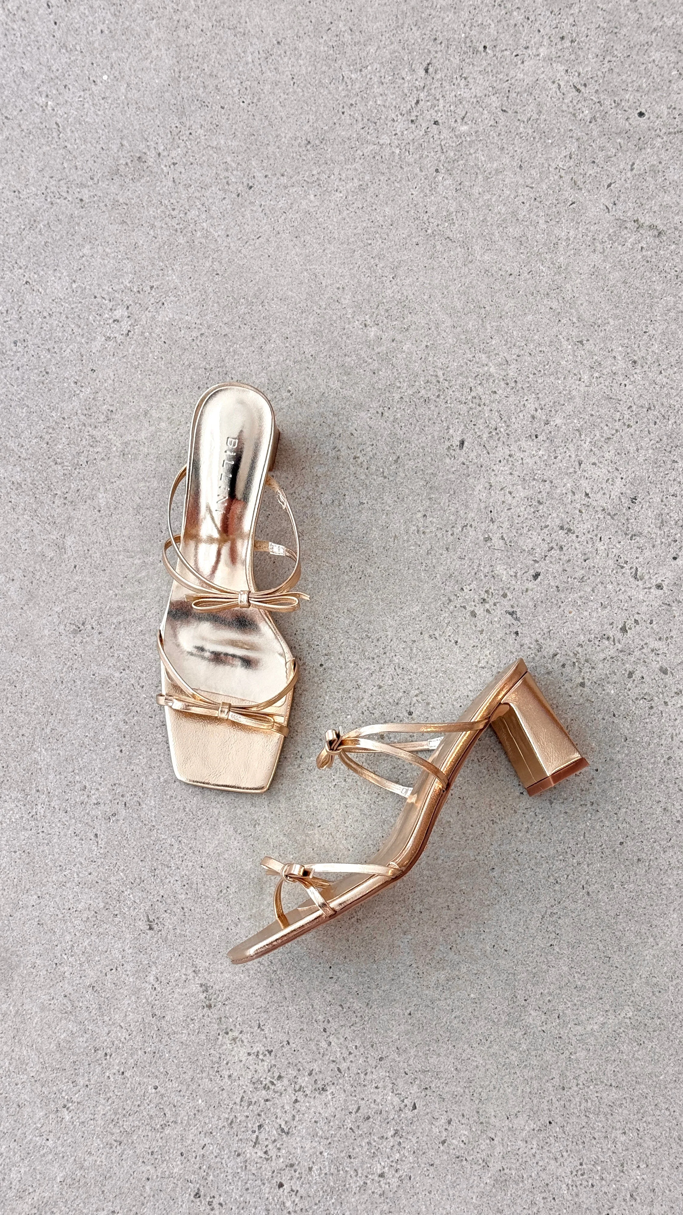 Ilkie Heel - Gold Metallic