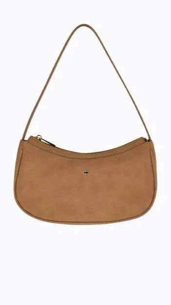 Dixiee Shoulder Bag - Tan Suede