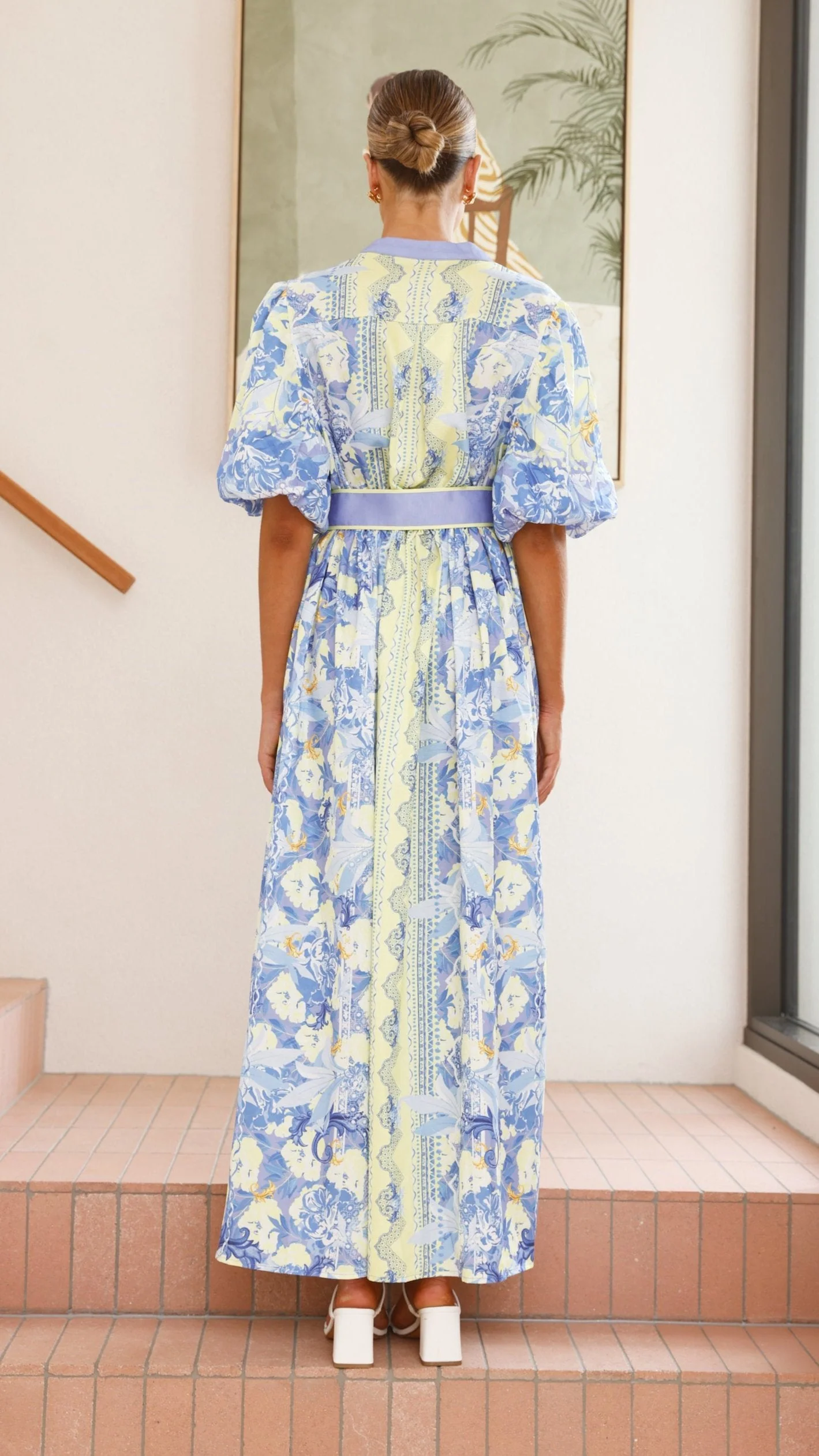 Claudelle Maxi Dress - Blue/Yellow