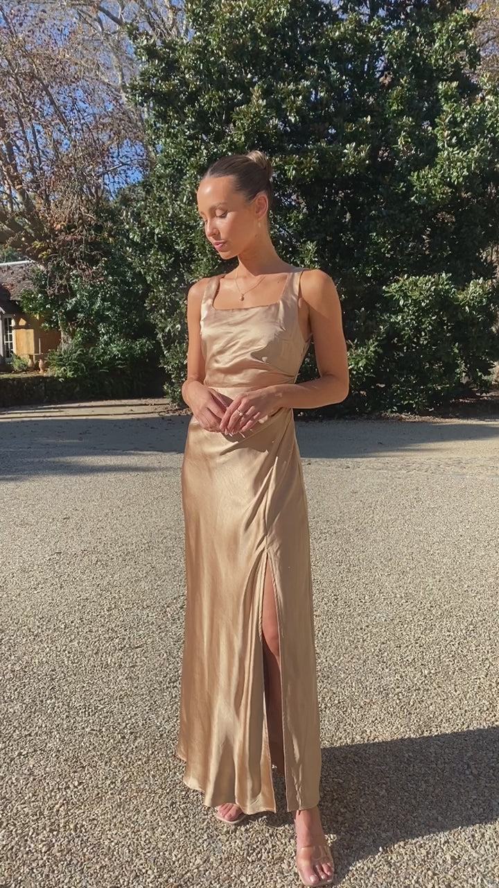Alaria Maxi Dress - Gold