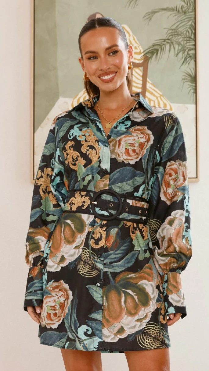 Annika Mini Dress - Noir