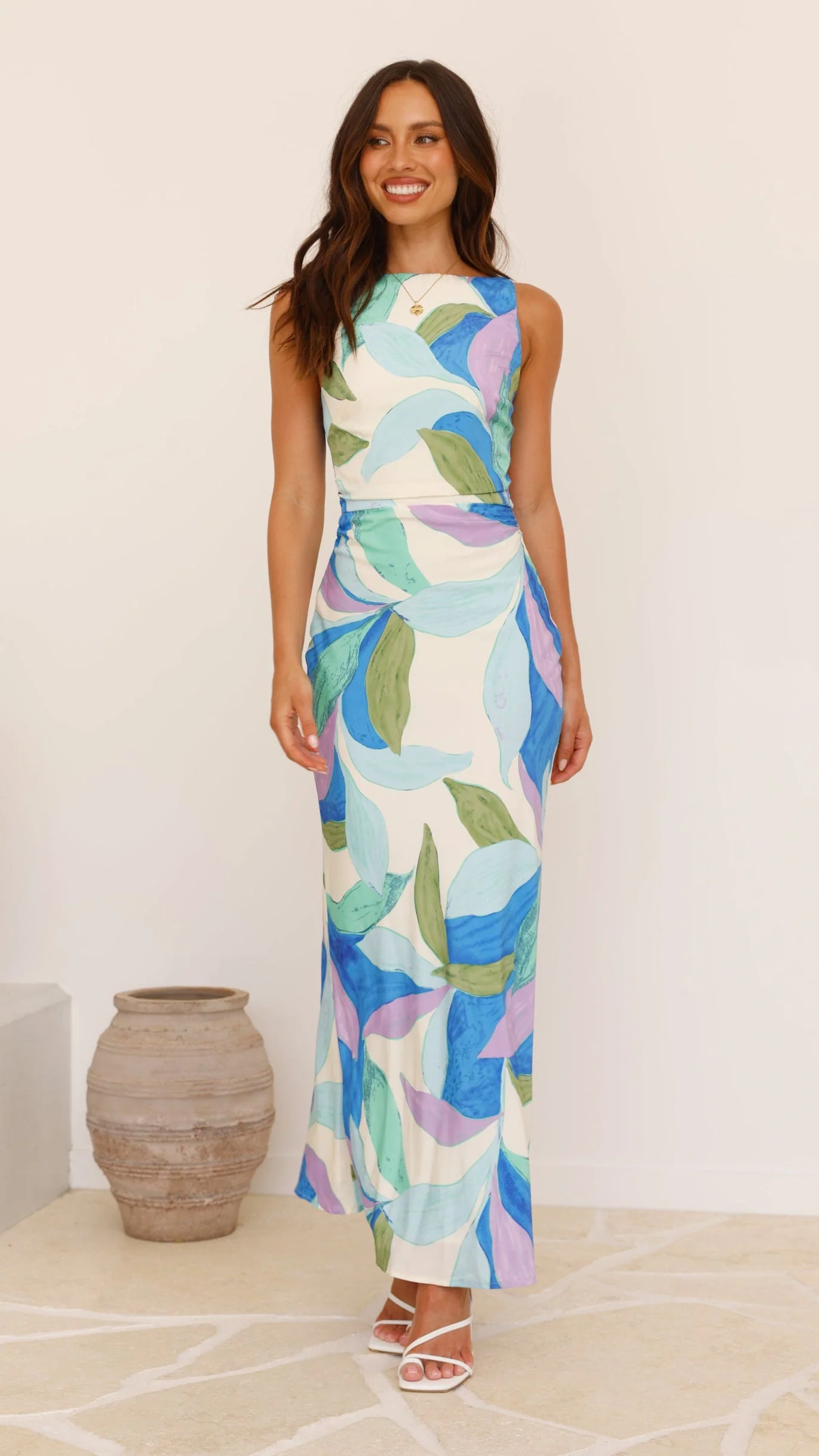 Helenie Maxi Dress - Blue/Green