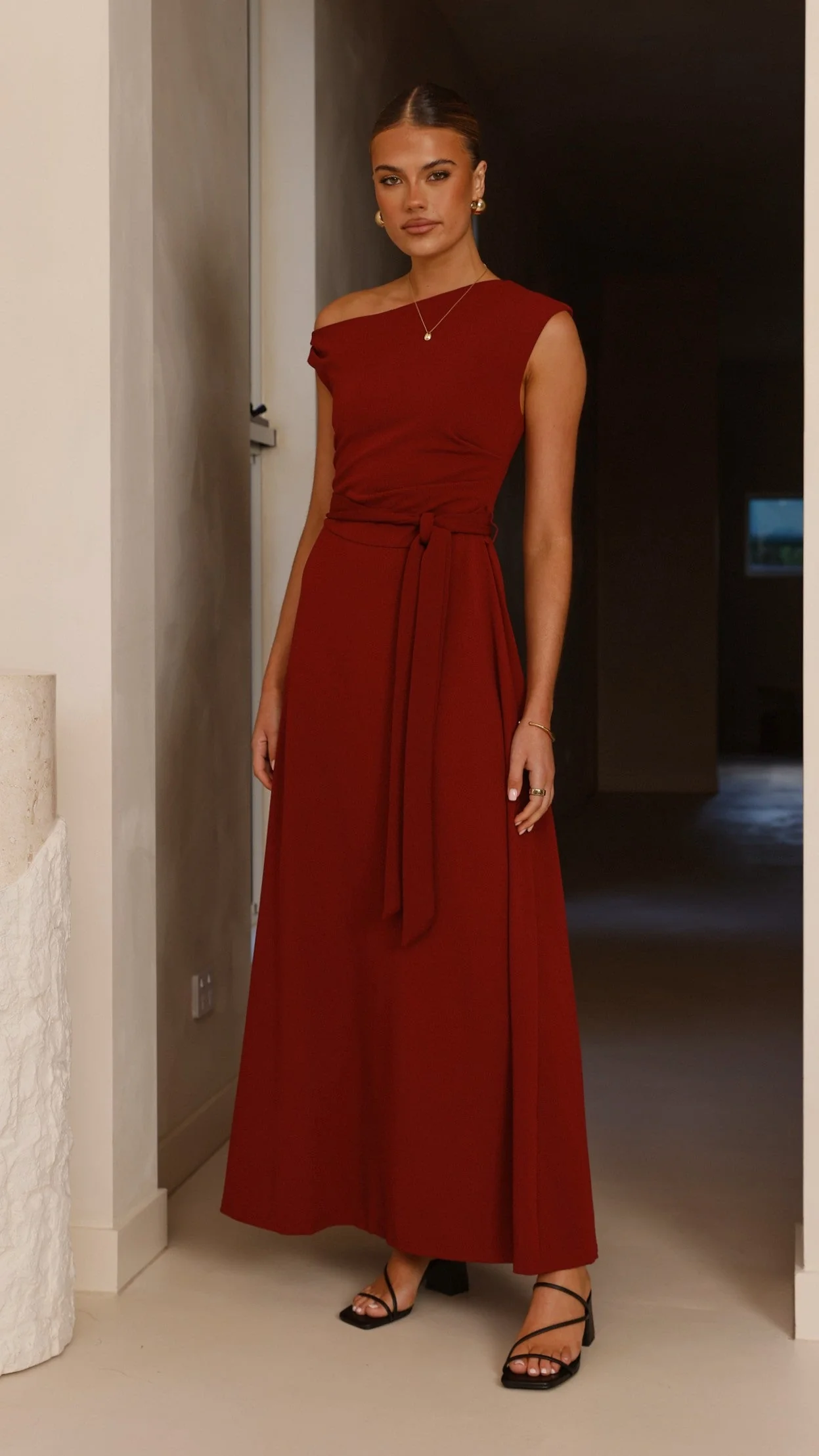 Gemma Maxi Dress - Burgundy