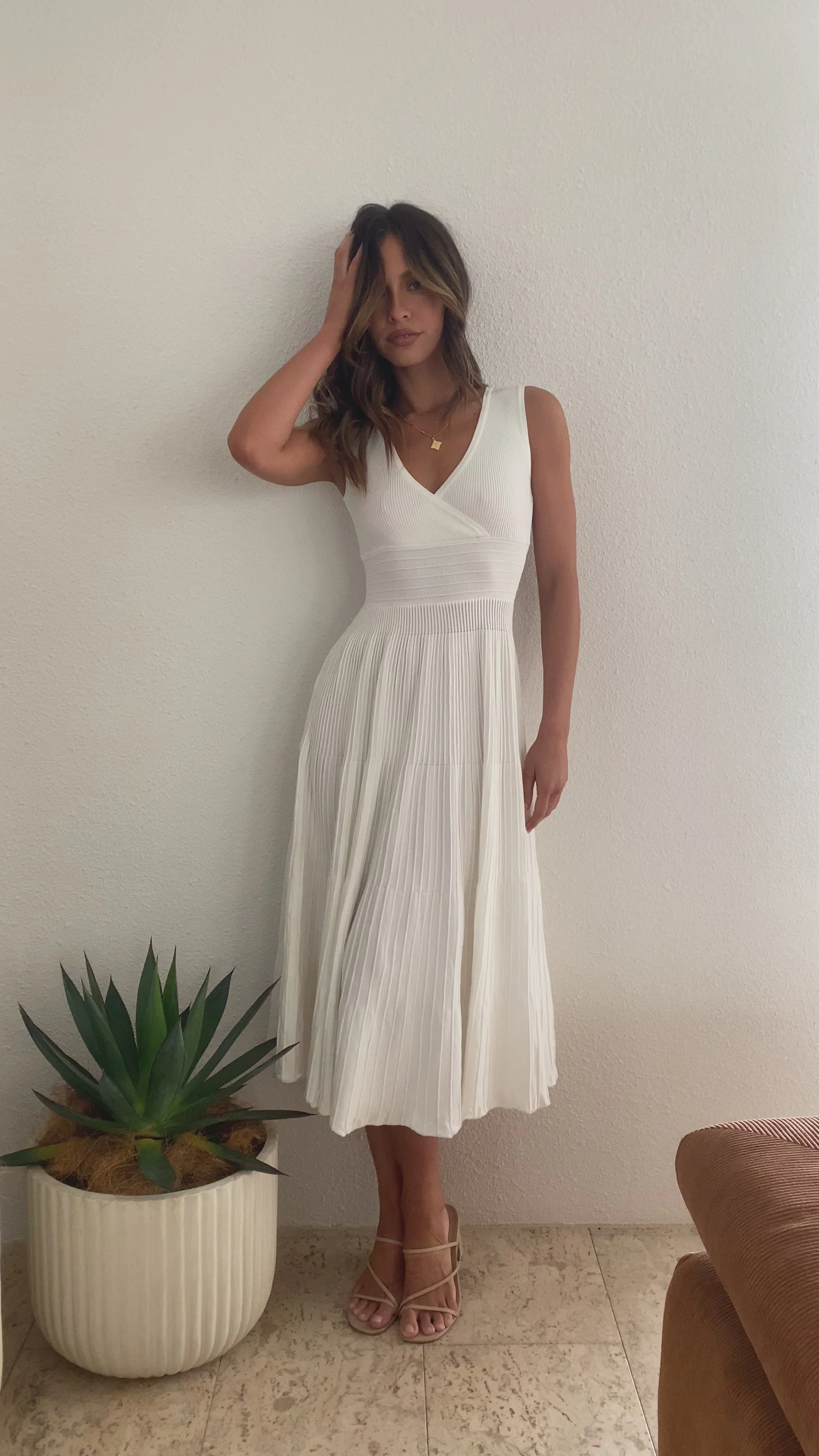 Jayde Knit Dress - White