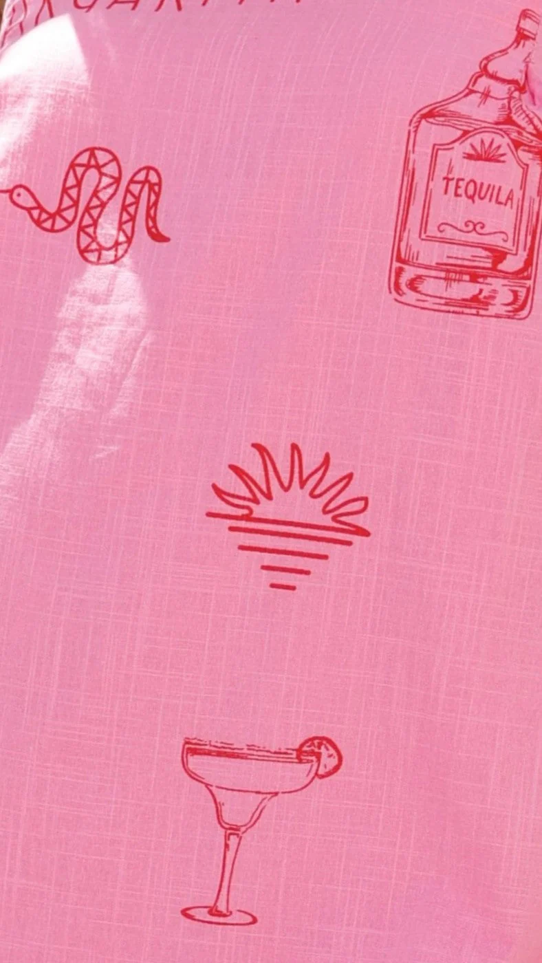 Bethani Mini Dress - Pink / Red Margarita