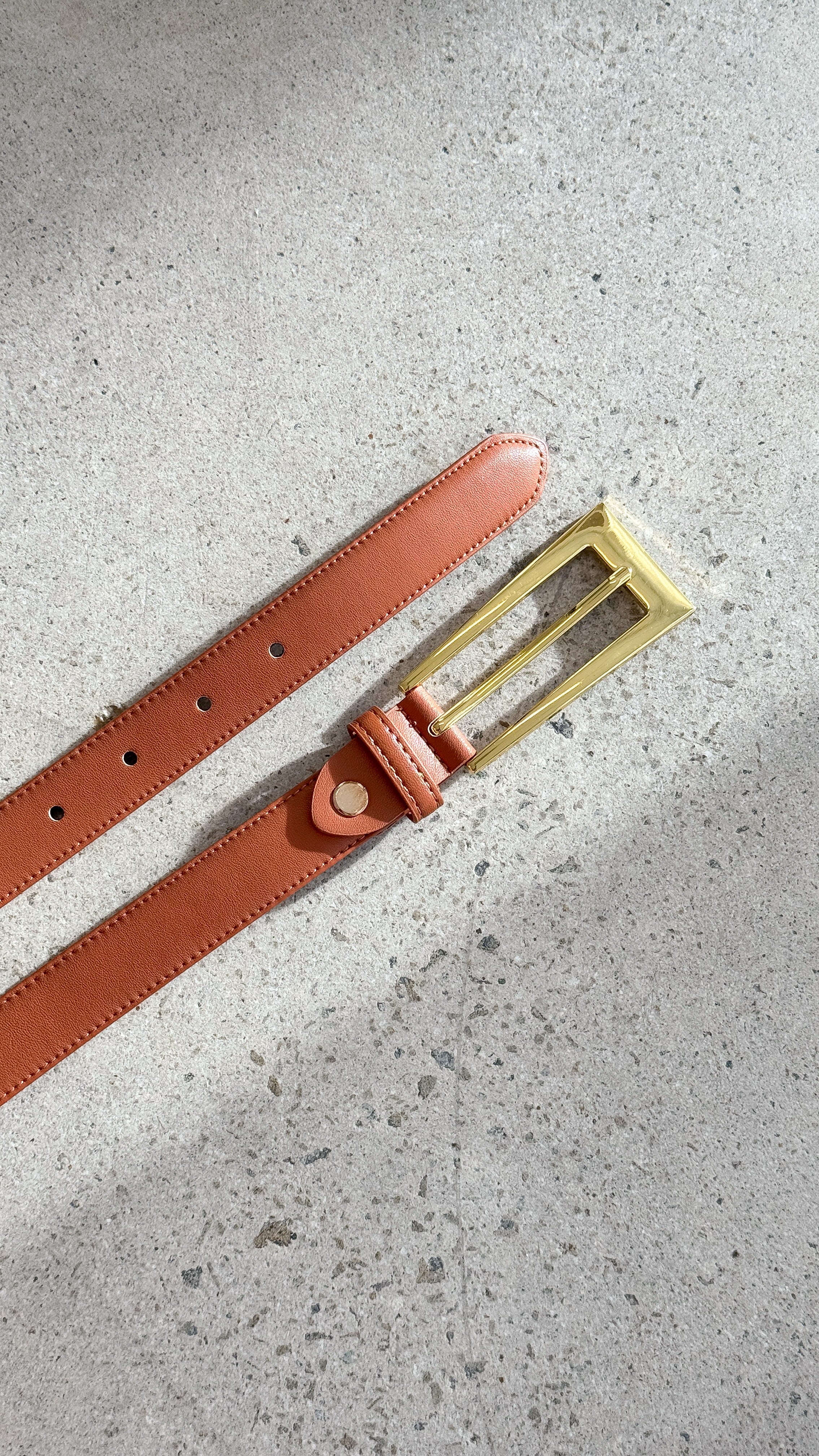 Stacey Belt - Latte / Gold