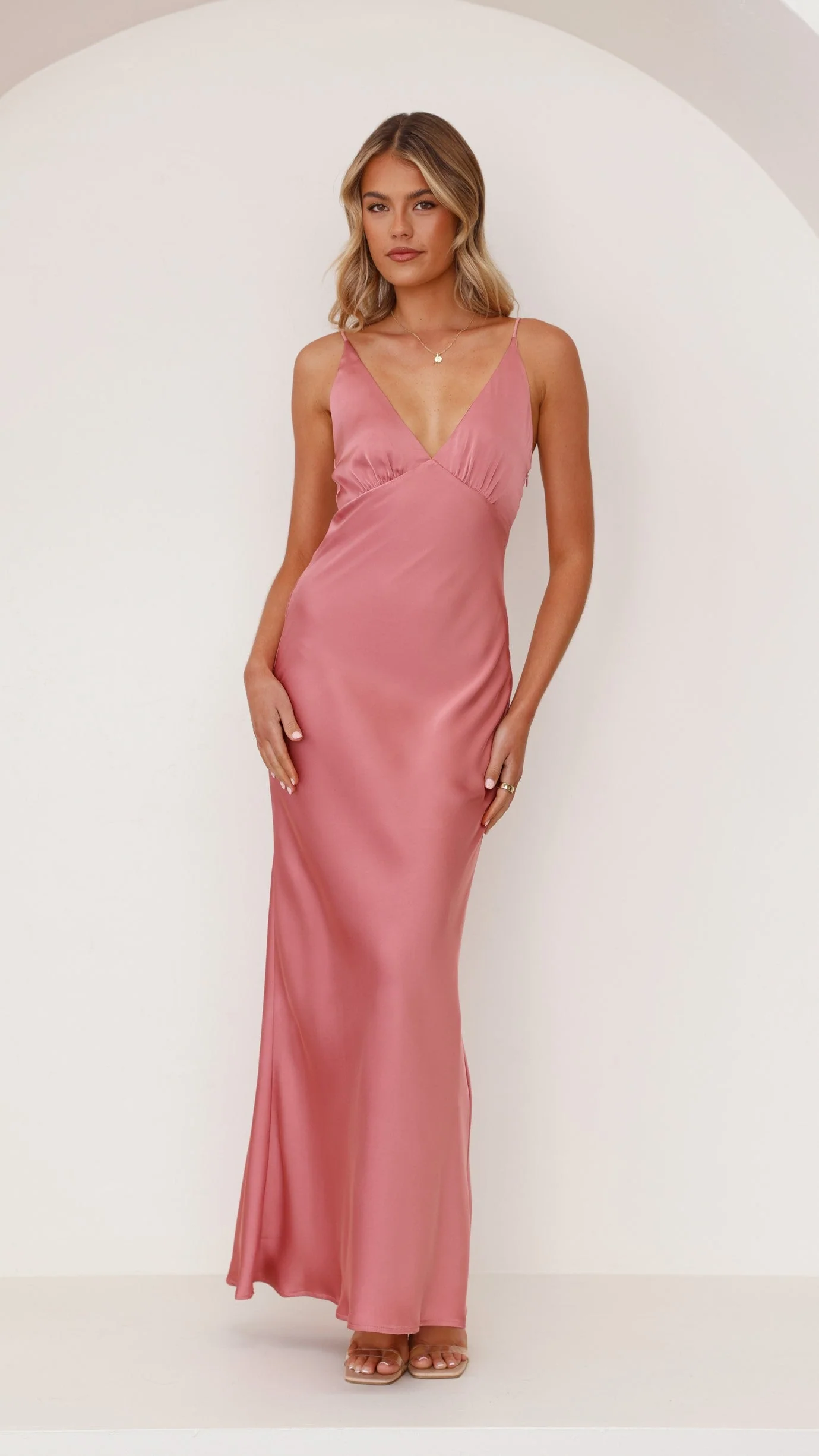 Ziah Maxi Dress - Baked Rose