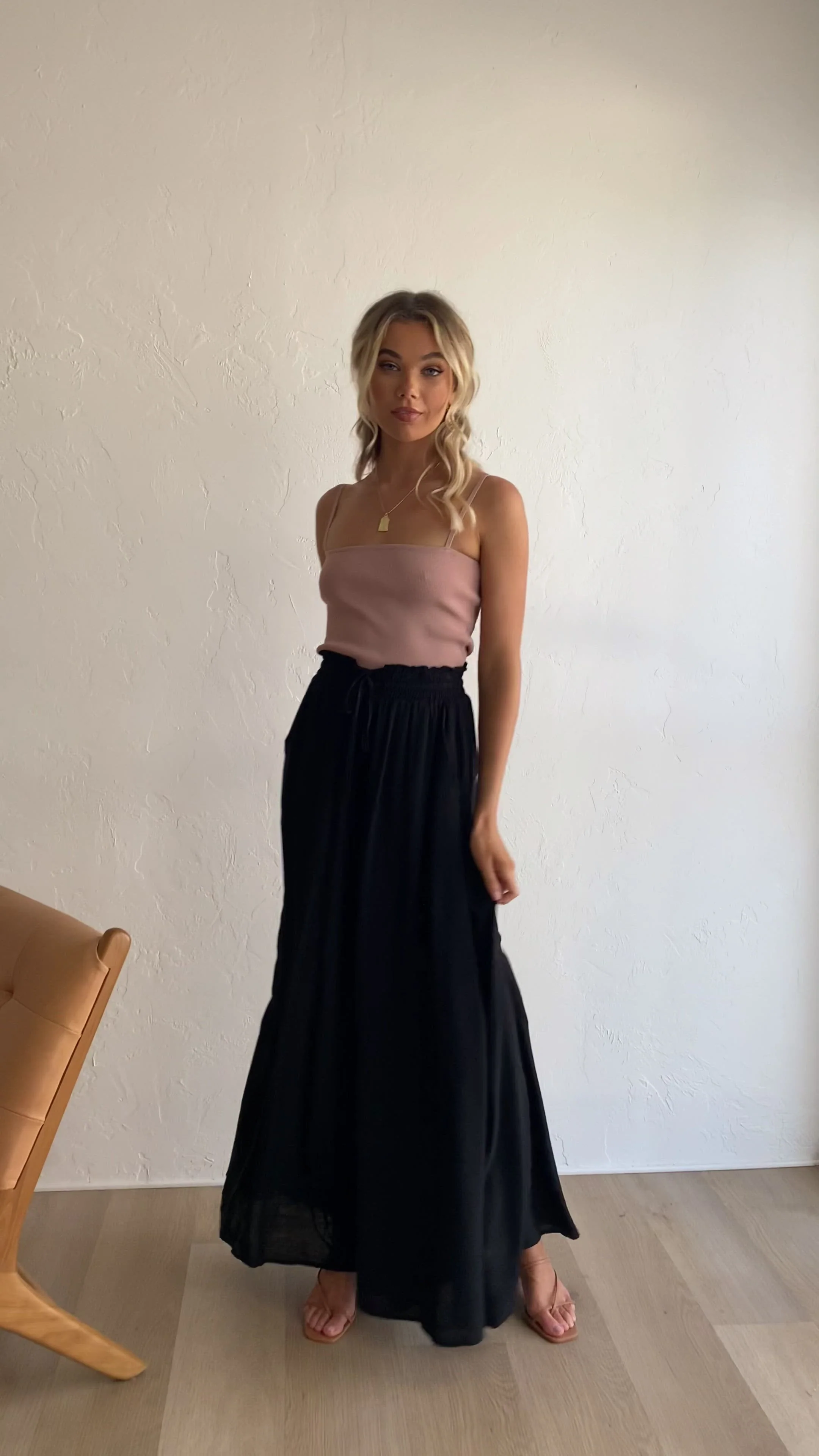 Avery Wide Leg Pants - Black