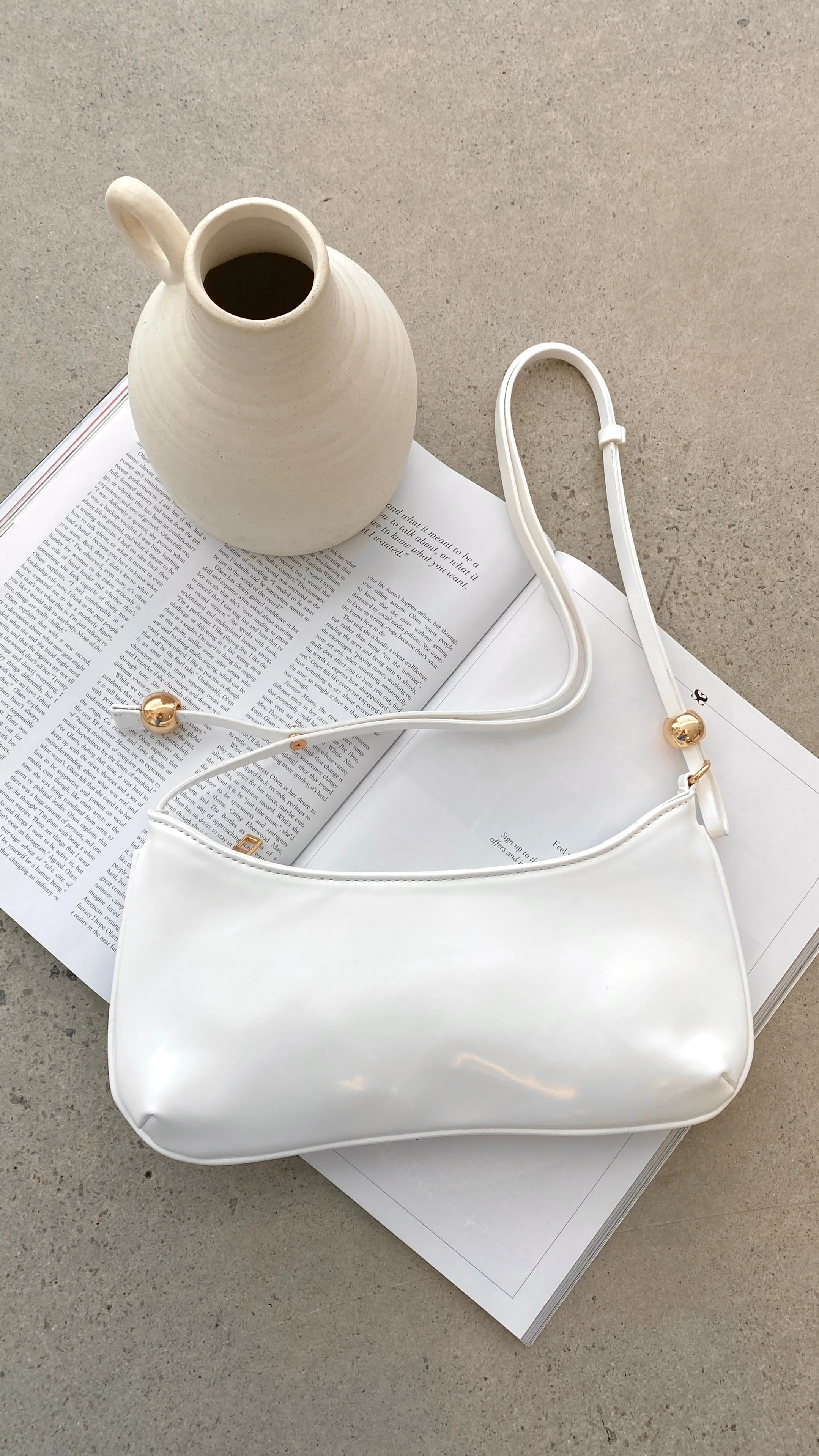Rosabelle Shoulder Bag - White Shine