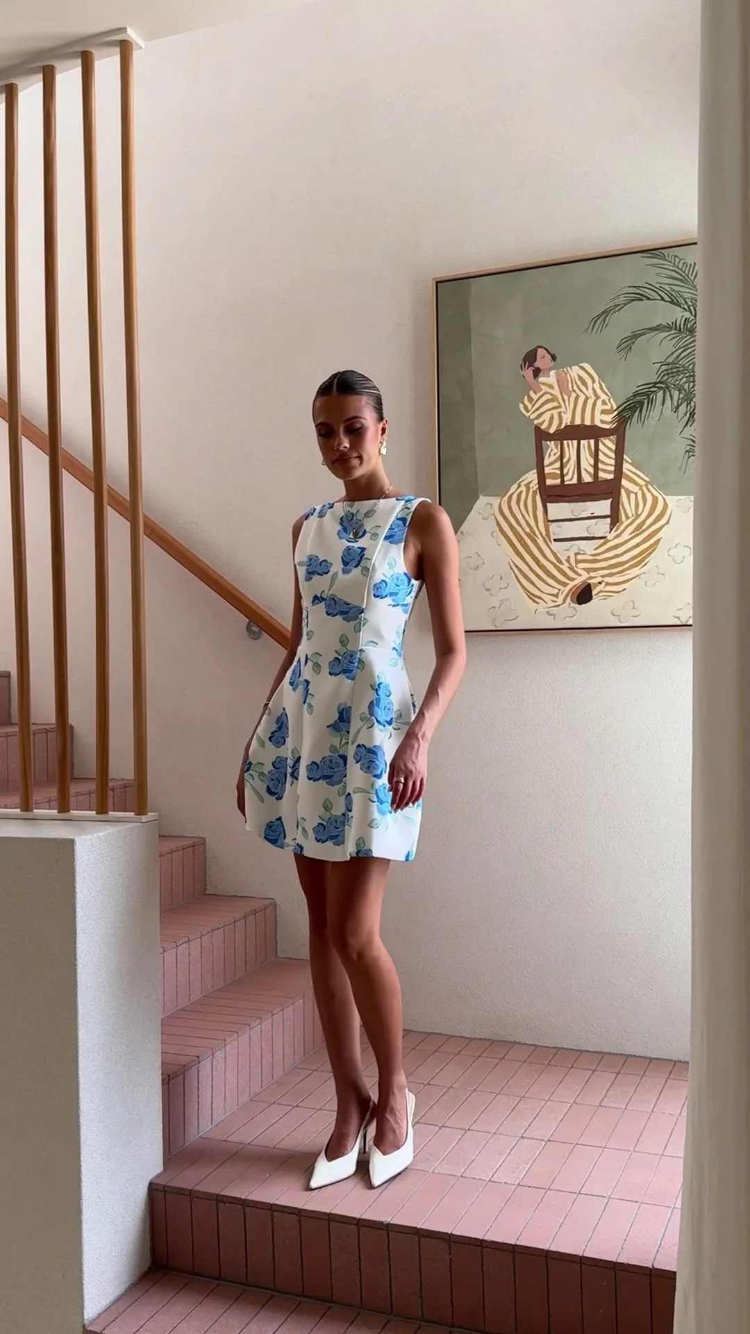 Rafiki Mini Dress - Baby Blue Floral