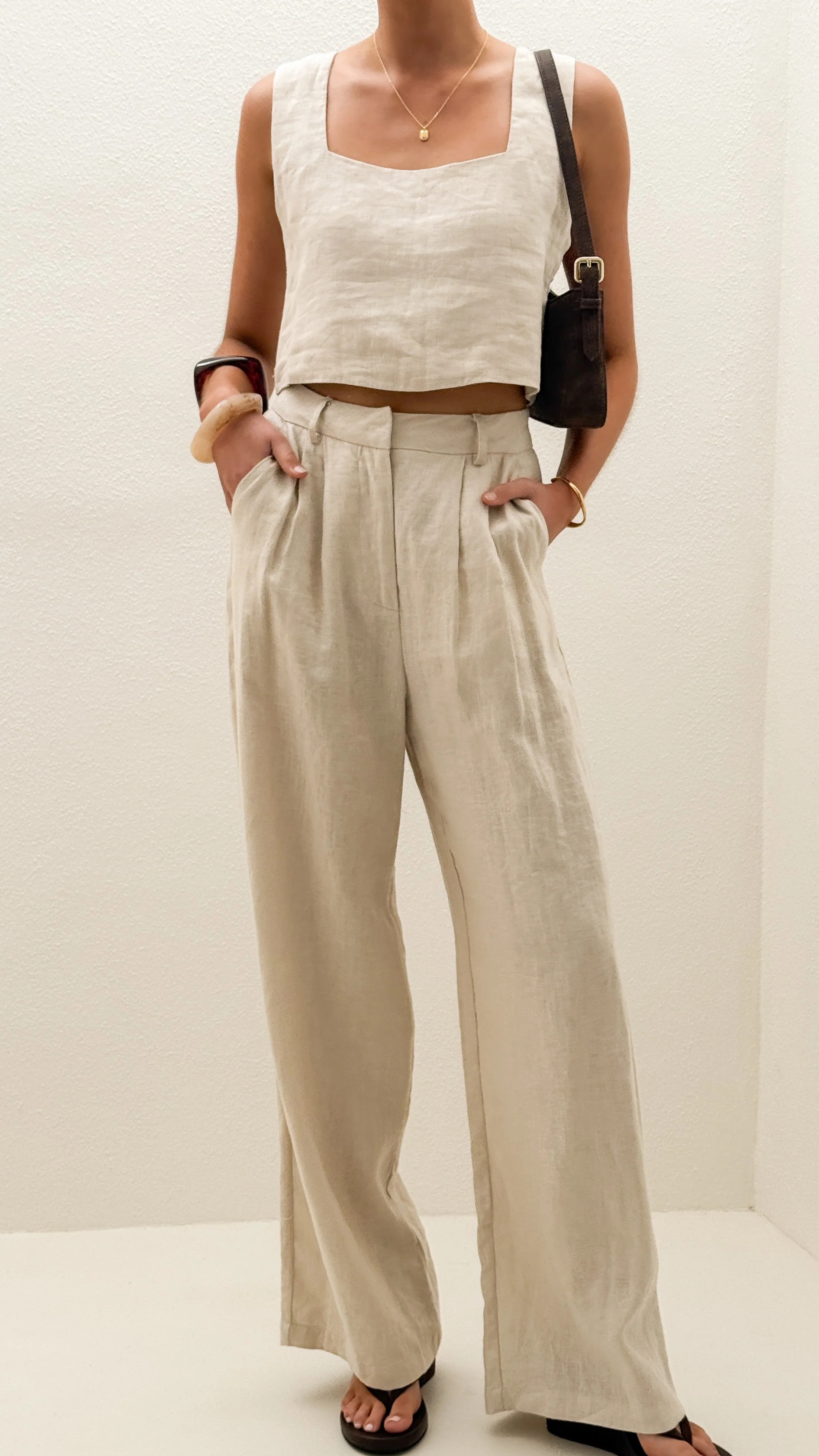 Tillie Crop Top - Oatmeal