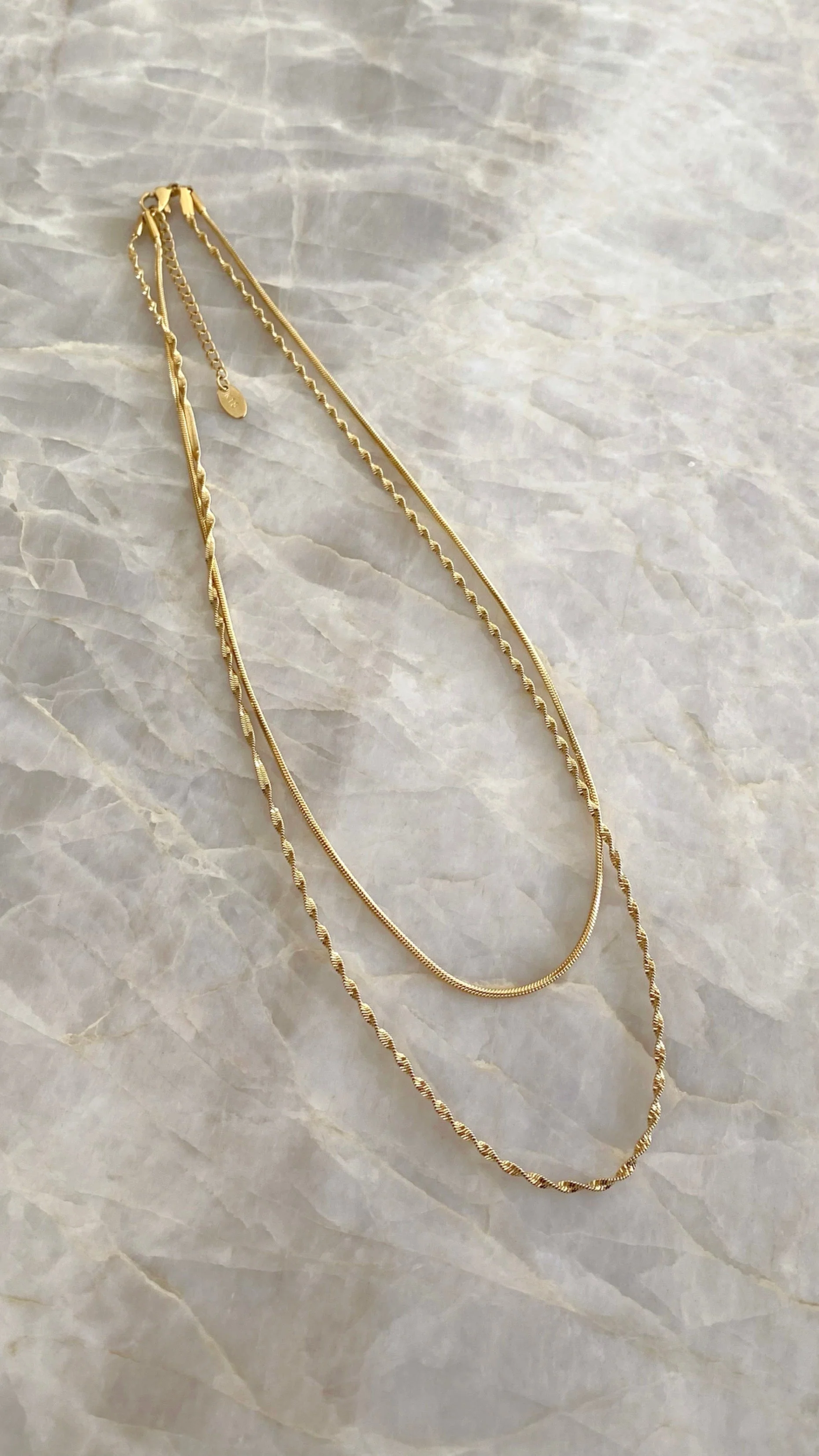 Sarah Twist Necklace Set - Gold