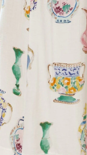 Camisha Frill Maxi Dress - Vase Print