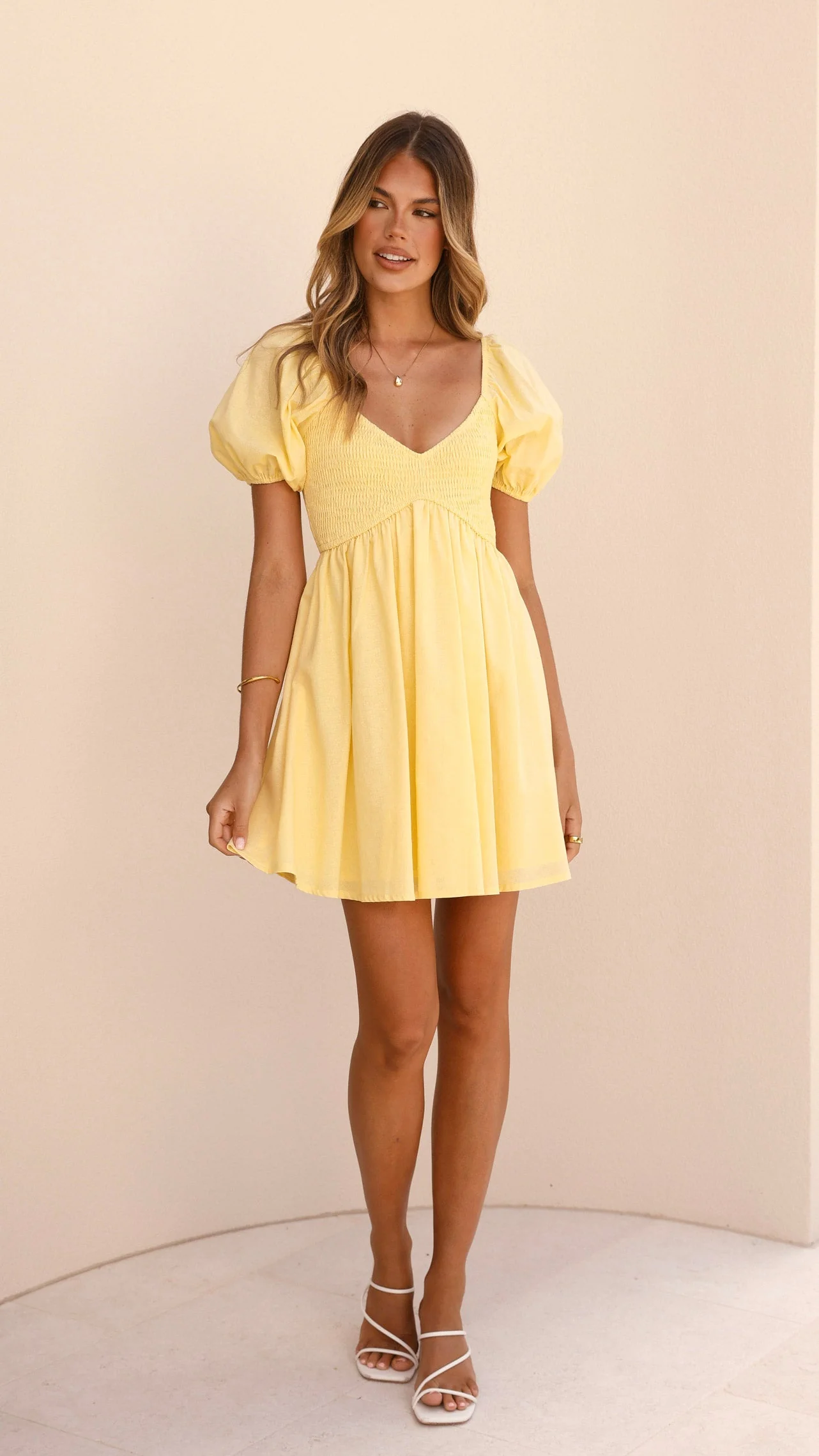 Sahirah Mini Dress - Yellow