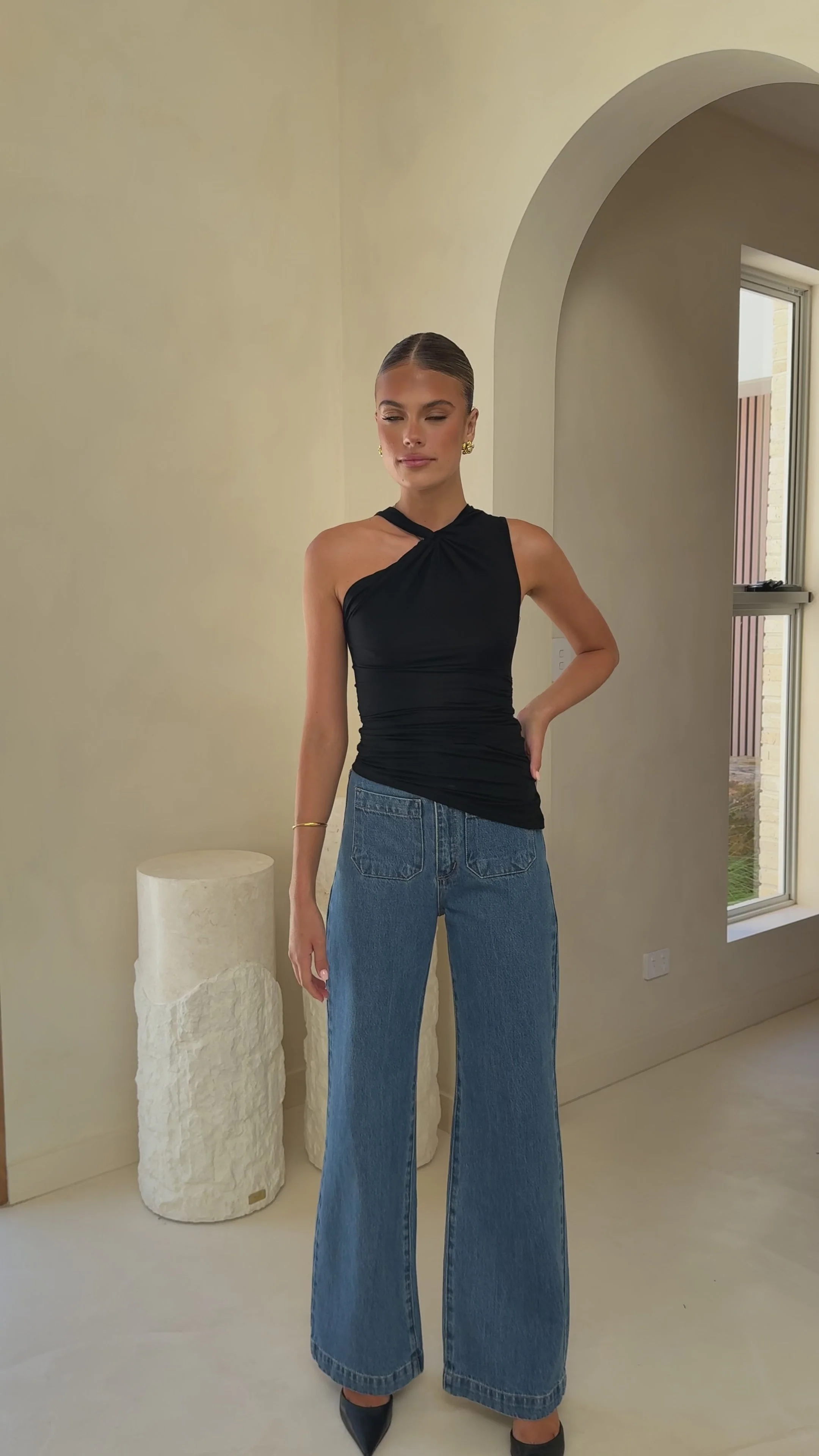 Adamaris Asymmetrical Top - Black