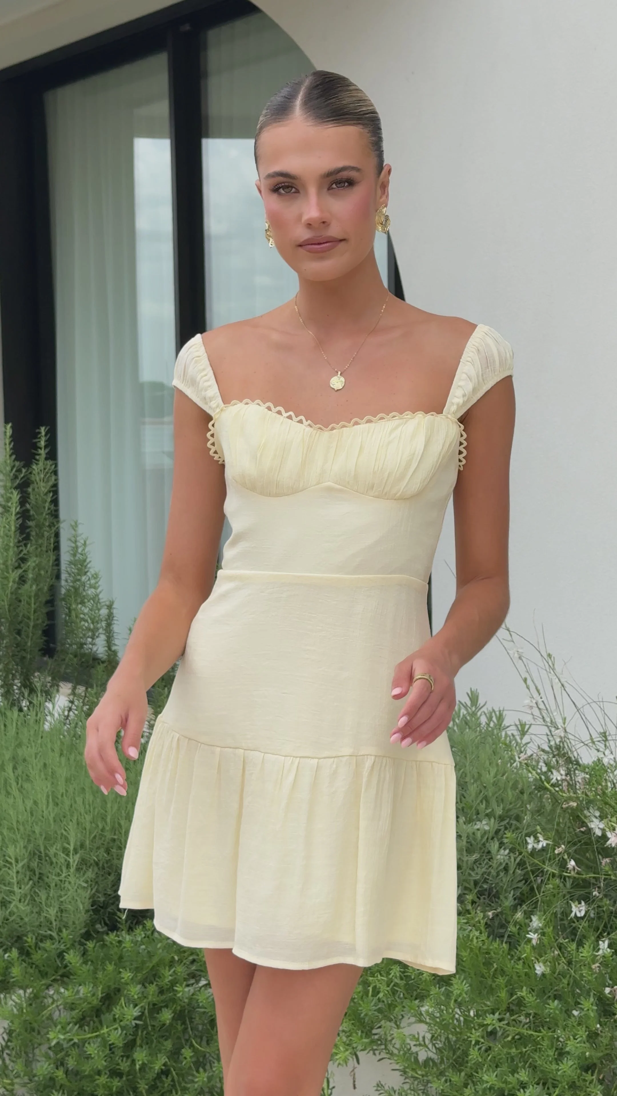 Pascah Mini Dress - Yellow