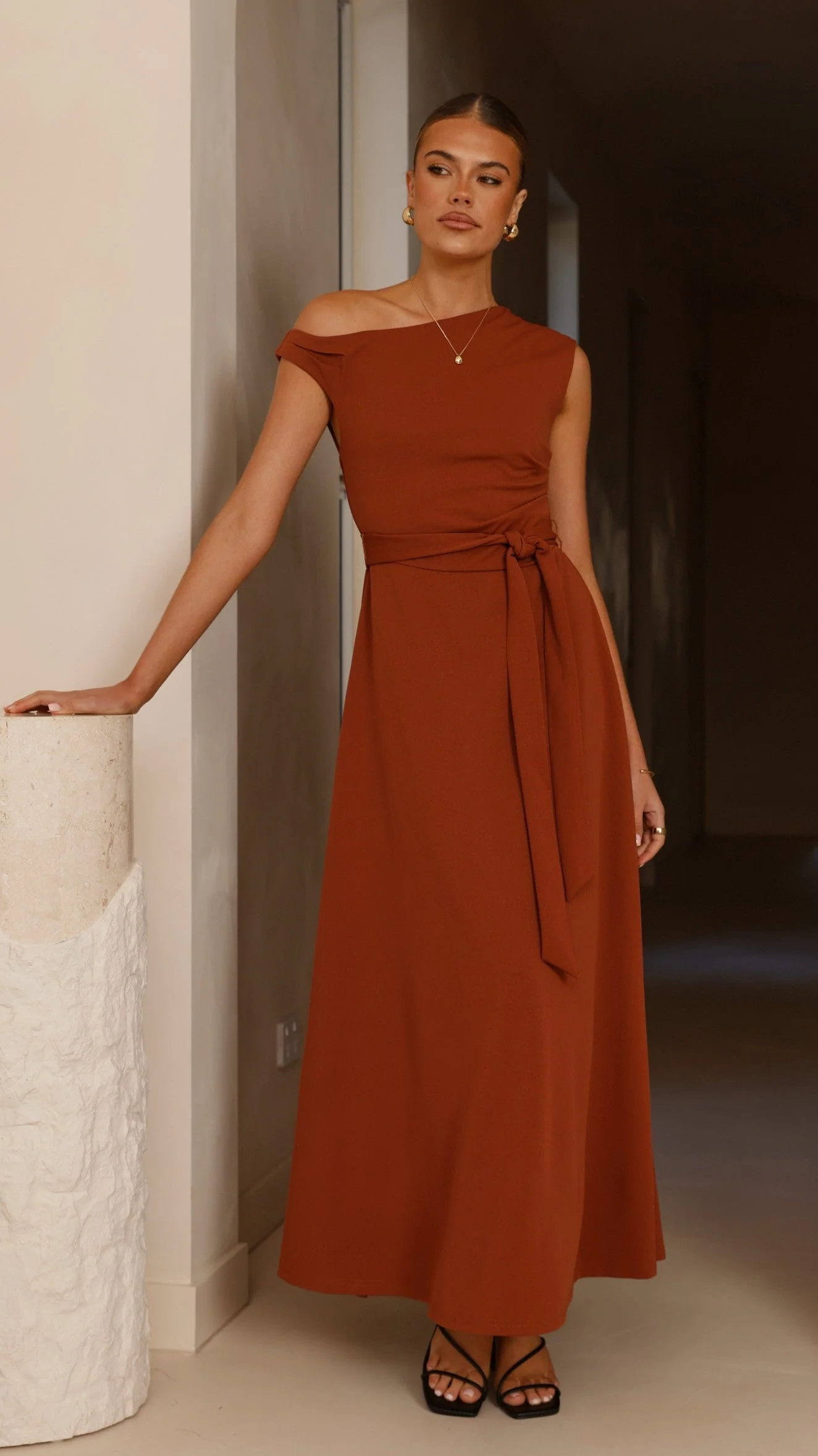 Gemma Maxi Dress - Brown