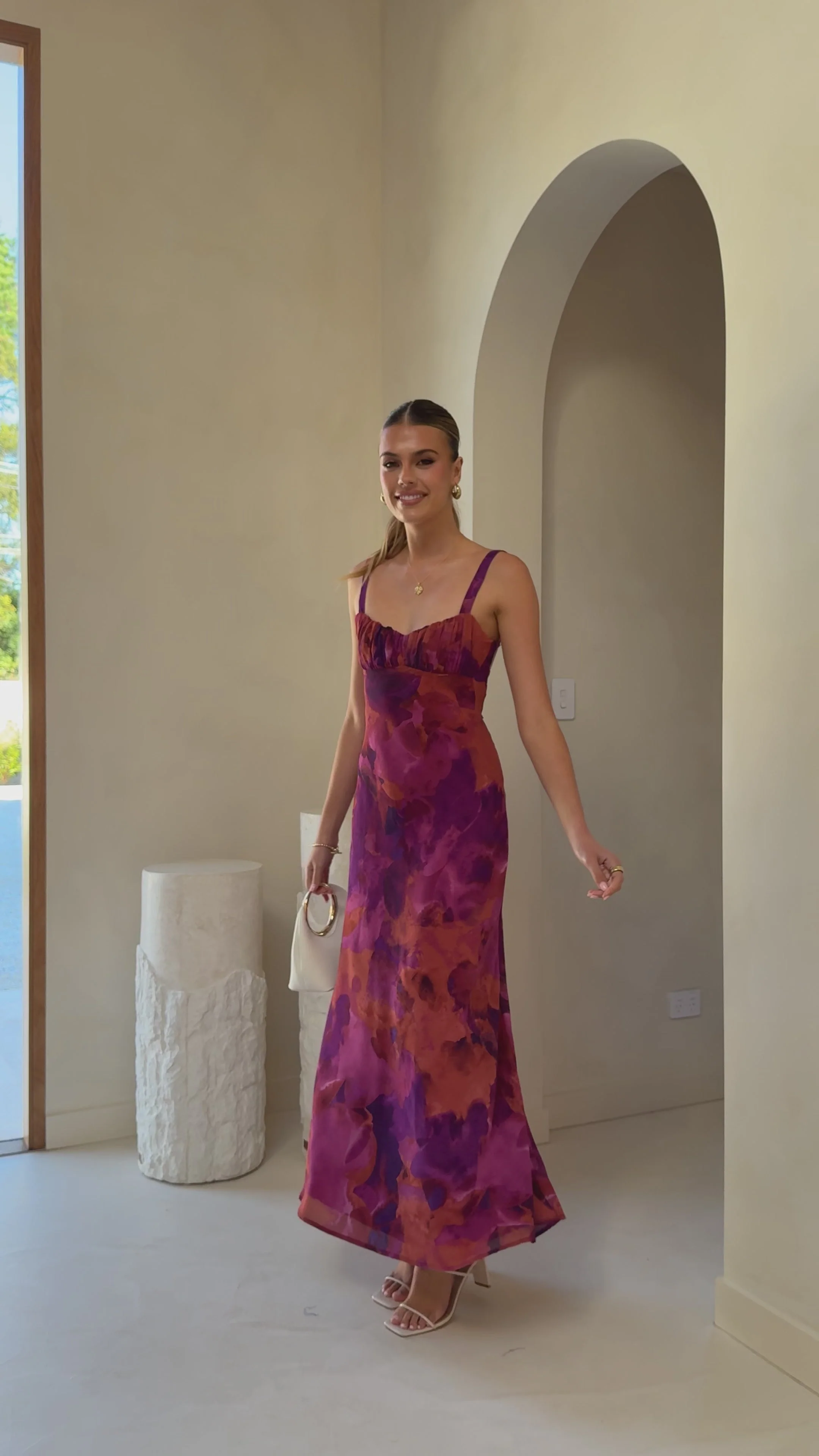 Margo Midi Dress - Dark Rose