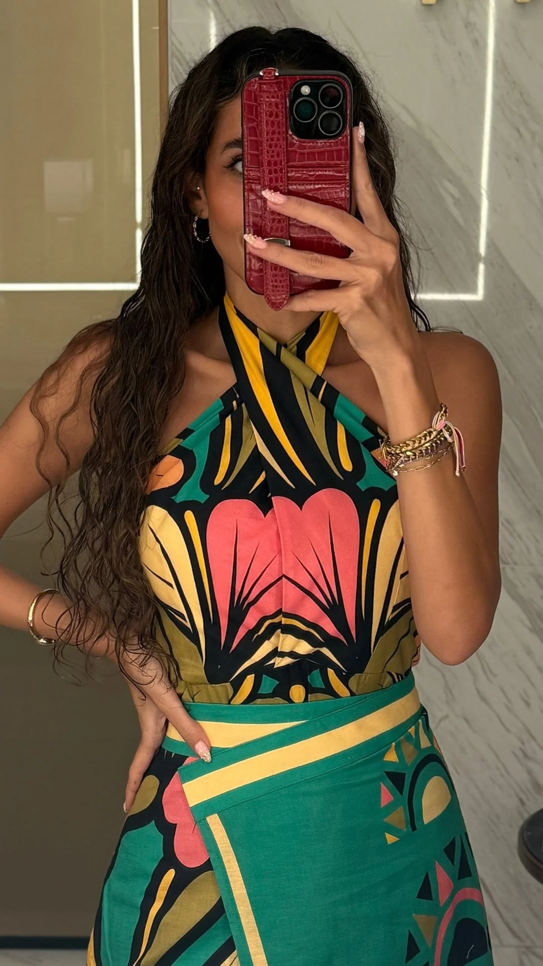 Portugal Tailored Maxi Skirt - Apple