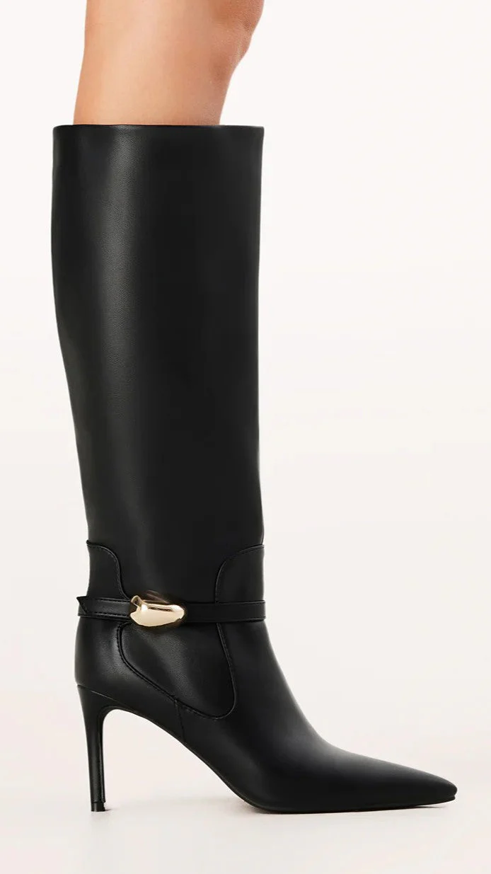 Druella Heeled Boot - Black