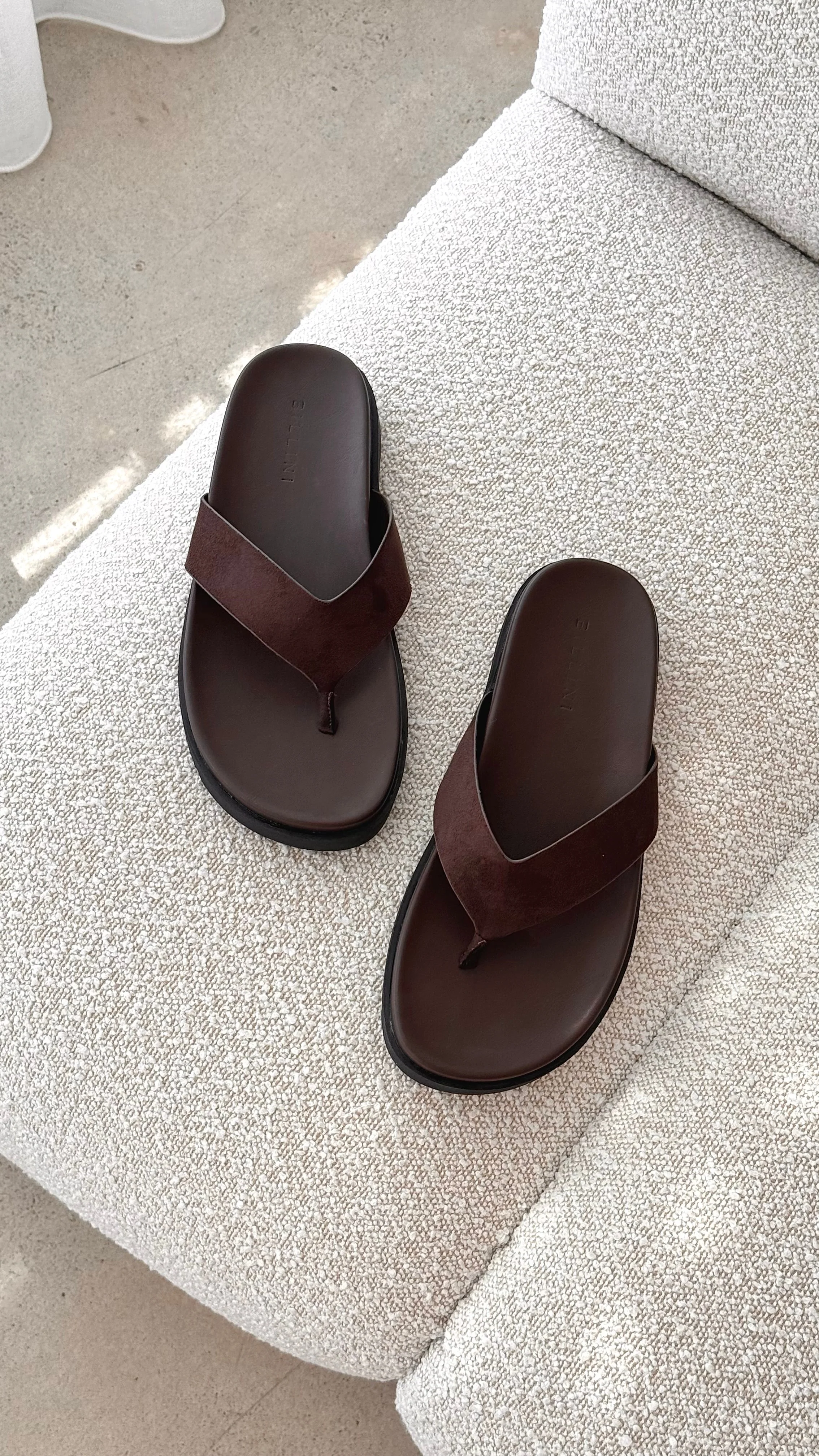 Aila Thong - Dark Cacao Suede