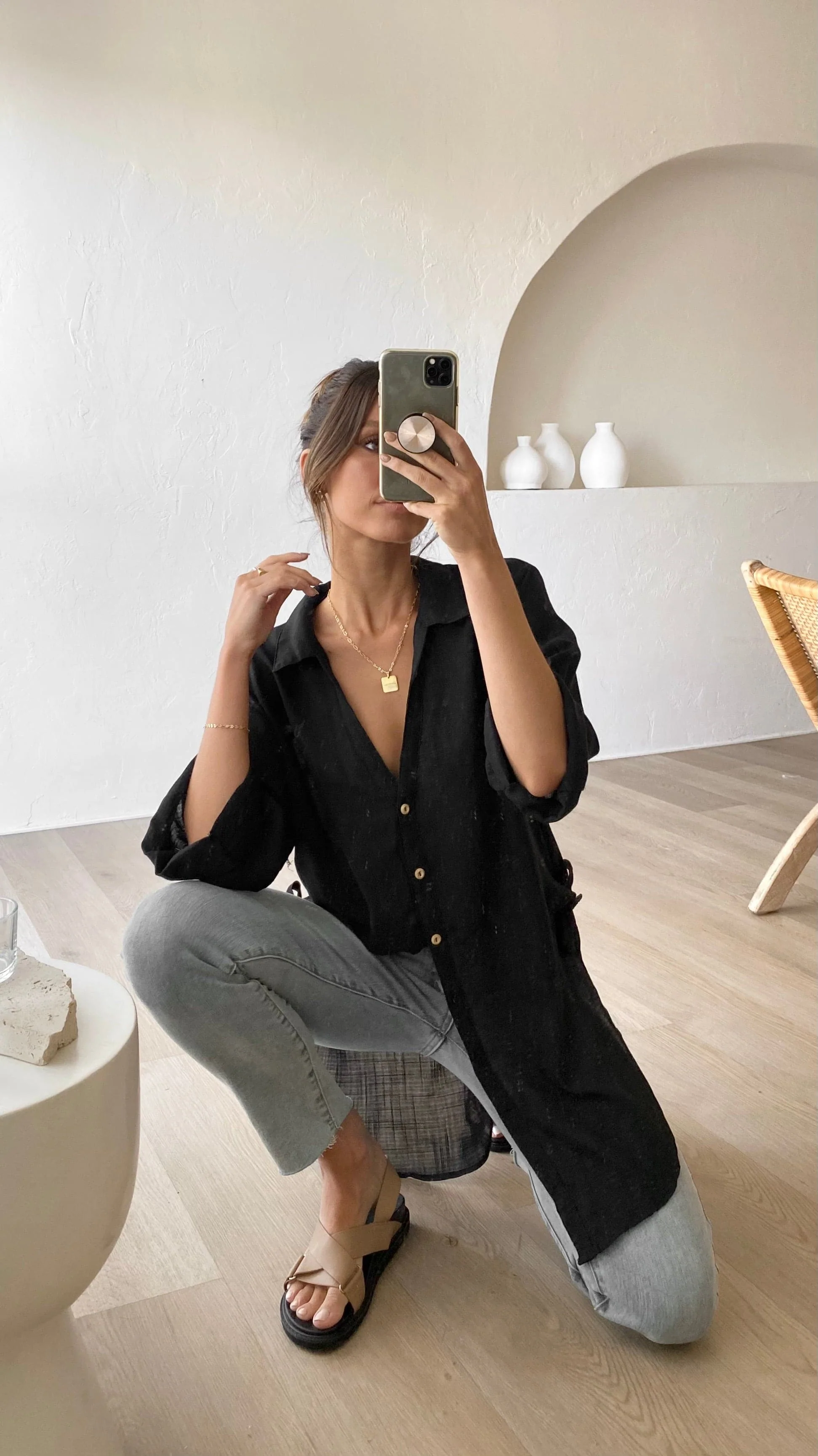 Vesper Short Sleeve Top - Black