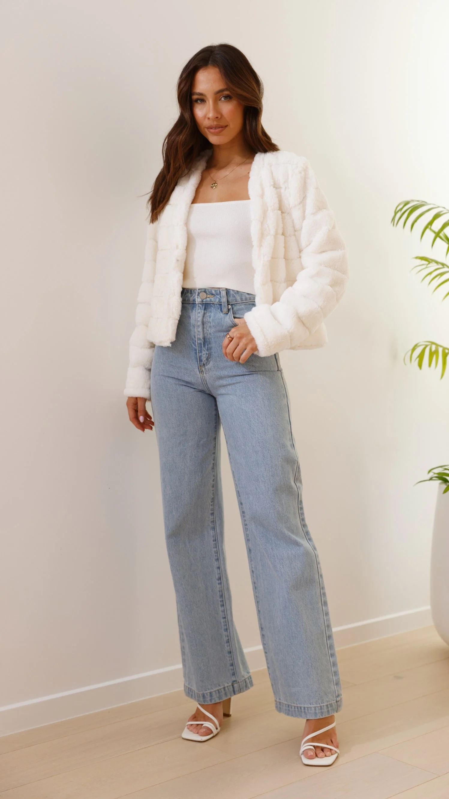 Tully Crop Jacket - White