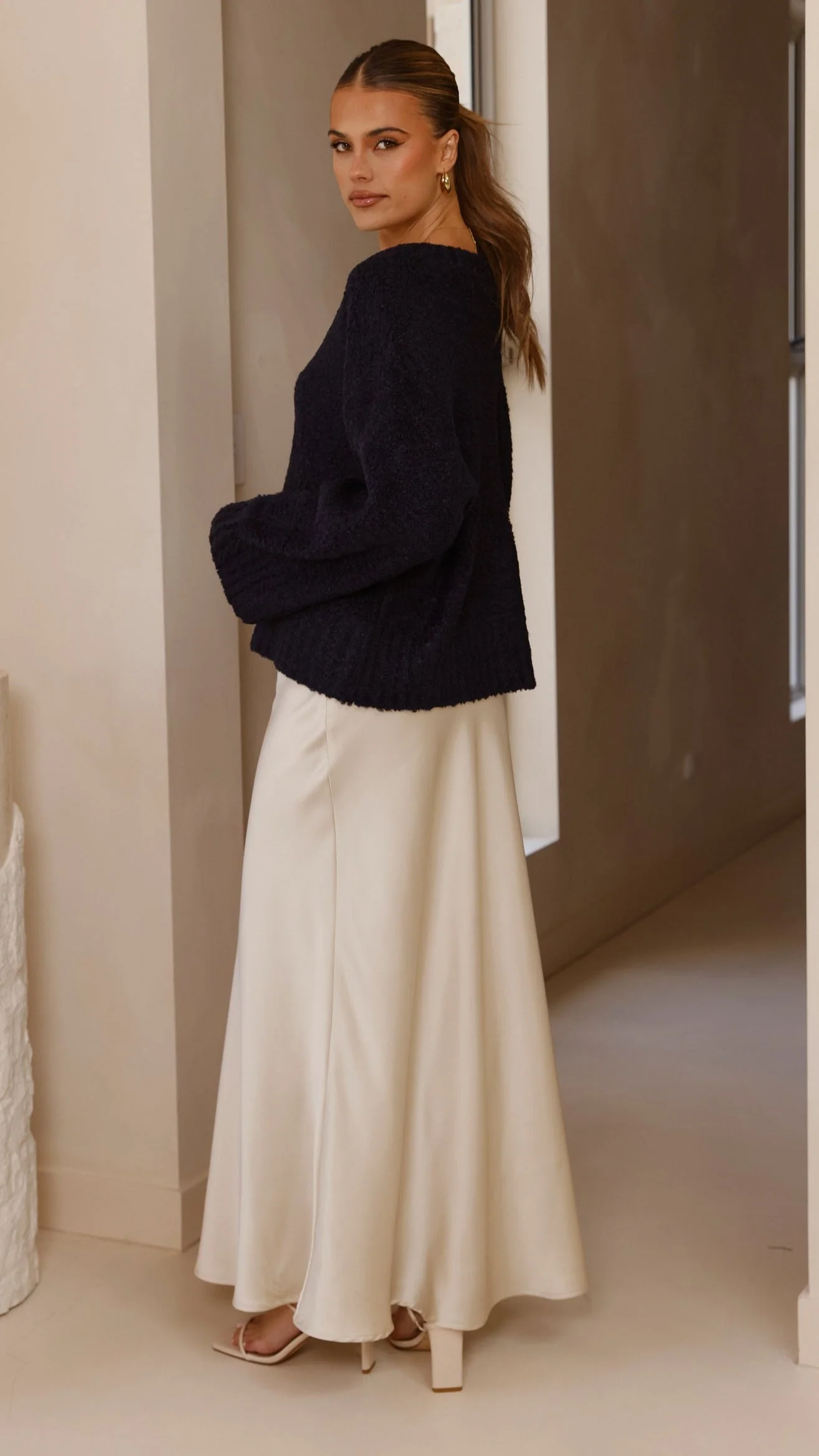 Silas Knit Top - Navy