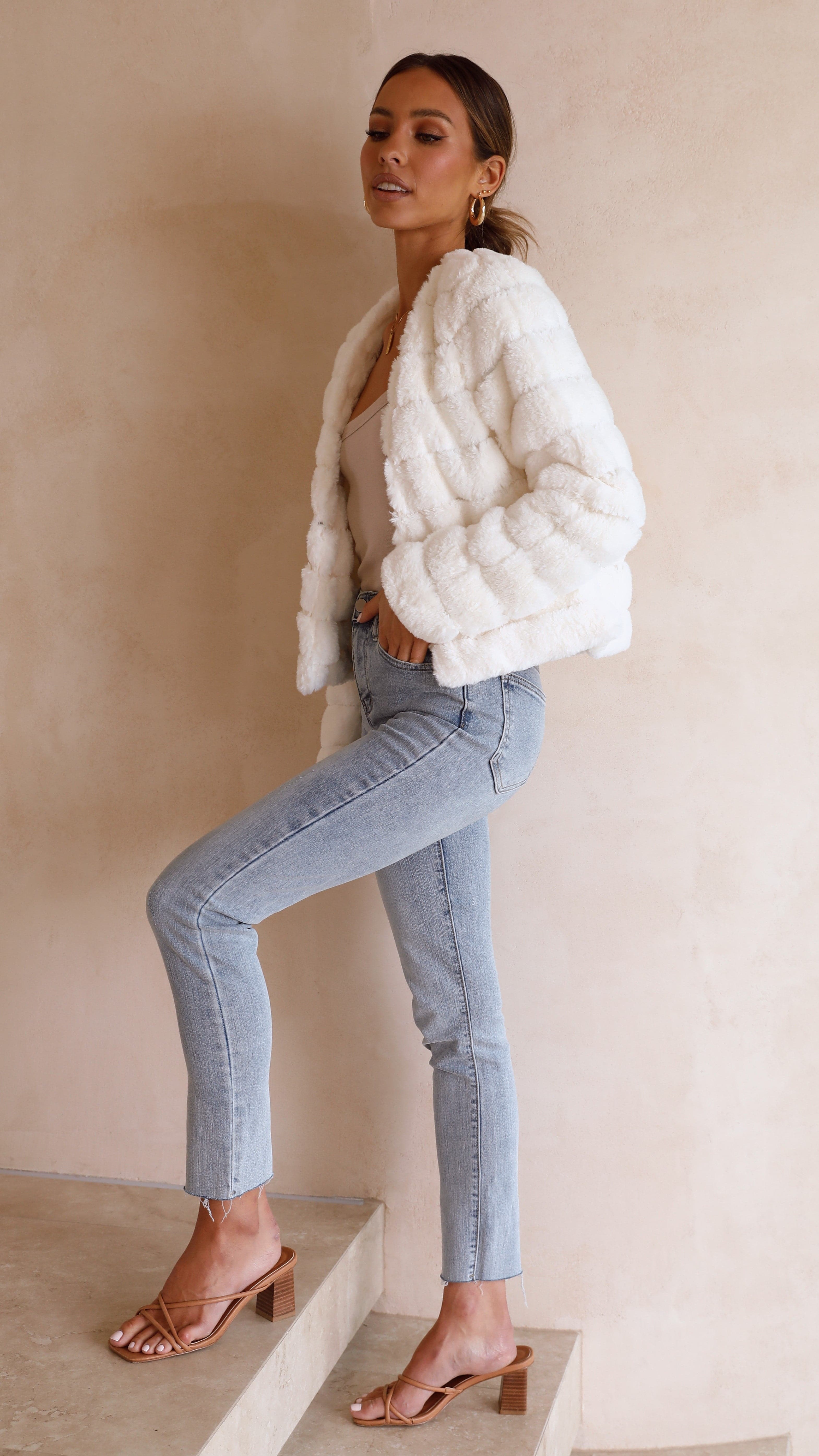 Tully Crop Jacket - White