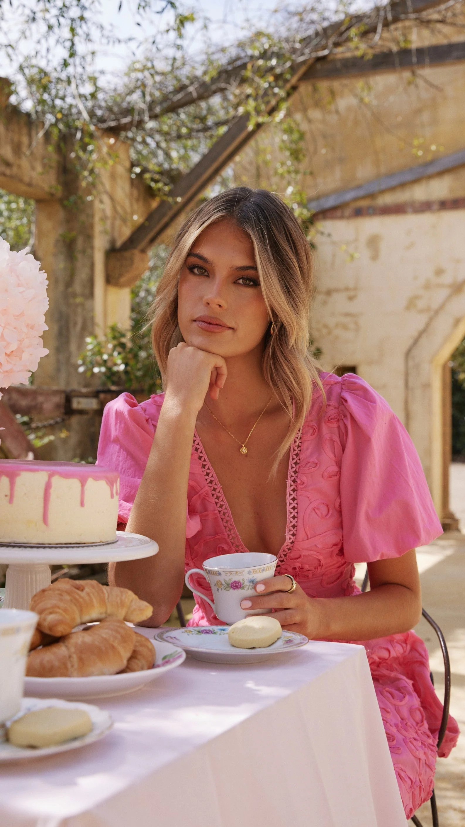 Calanthe Mini Dress - Hot Pink