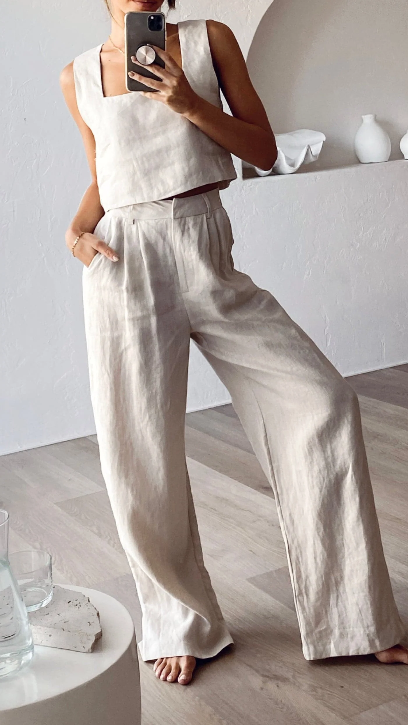 Tillie Crop Top - Oatmeal