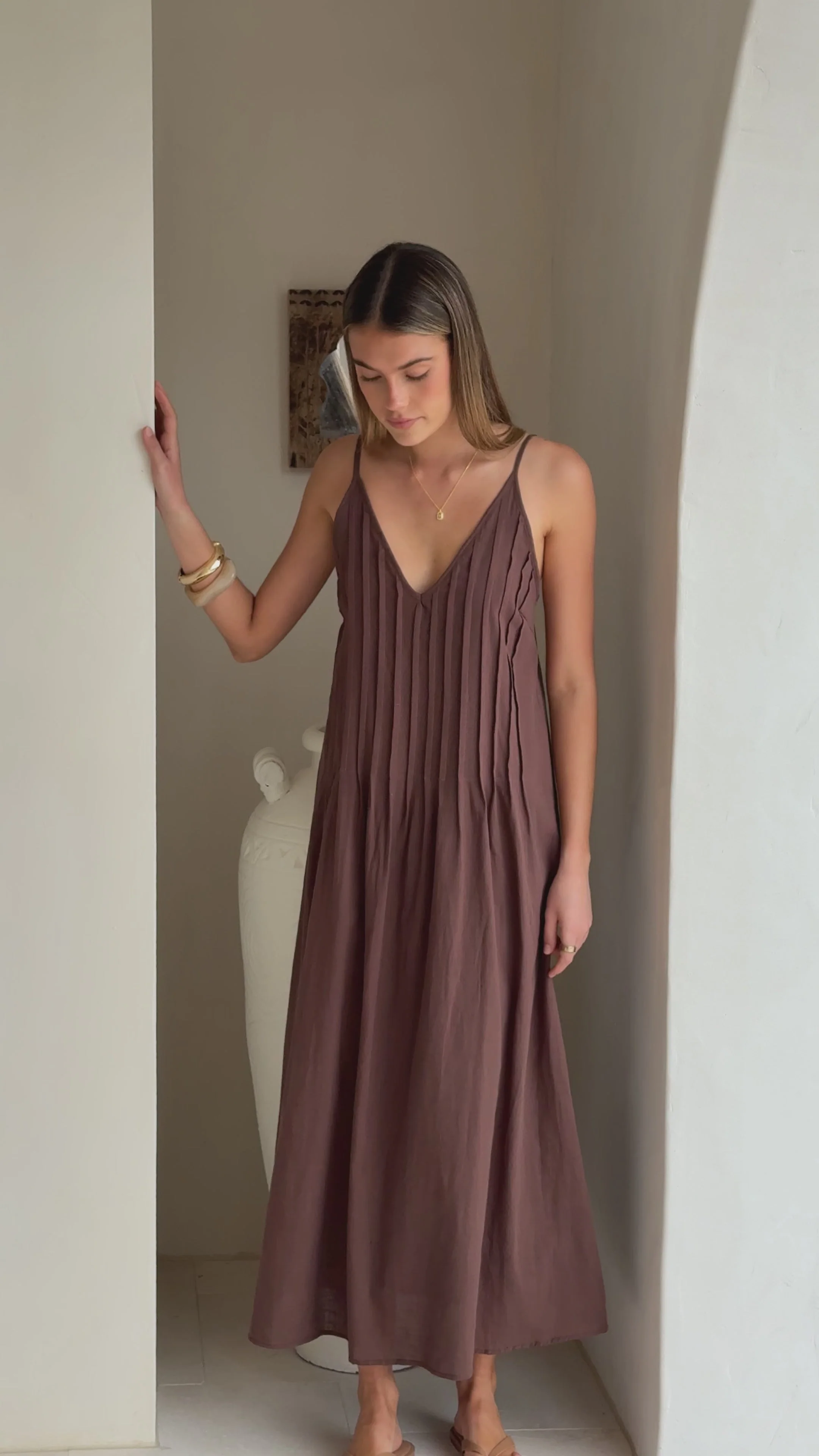 Aspen Maxi Dress - Chocolate