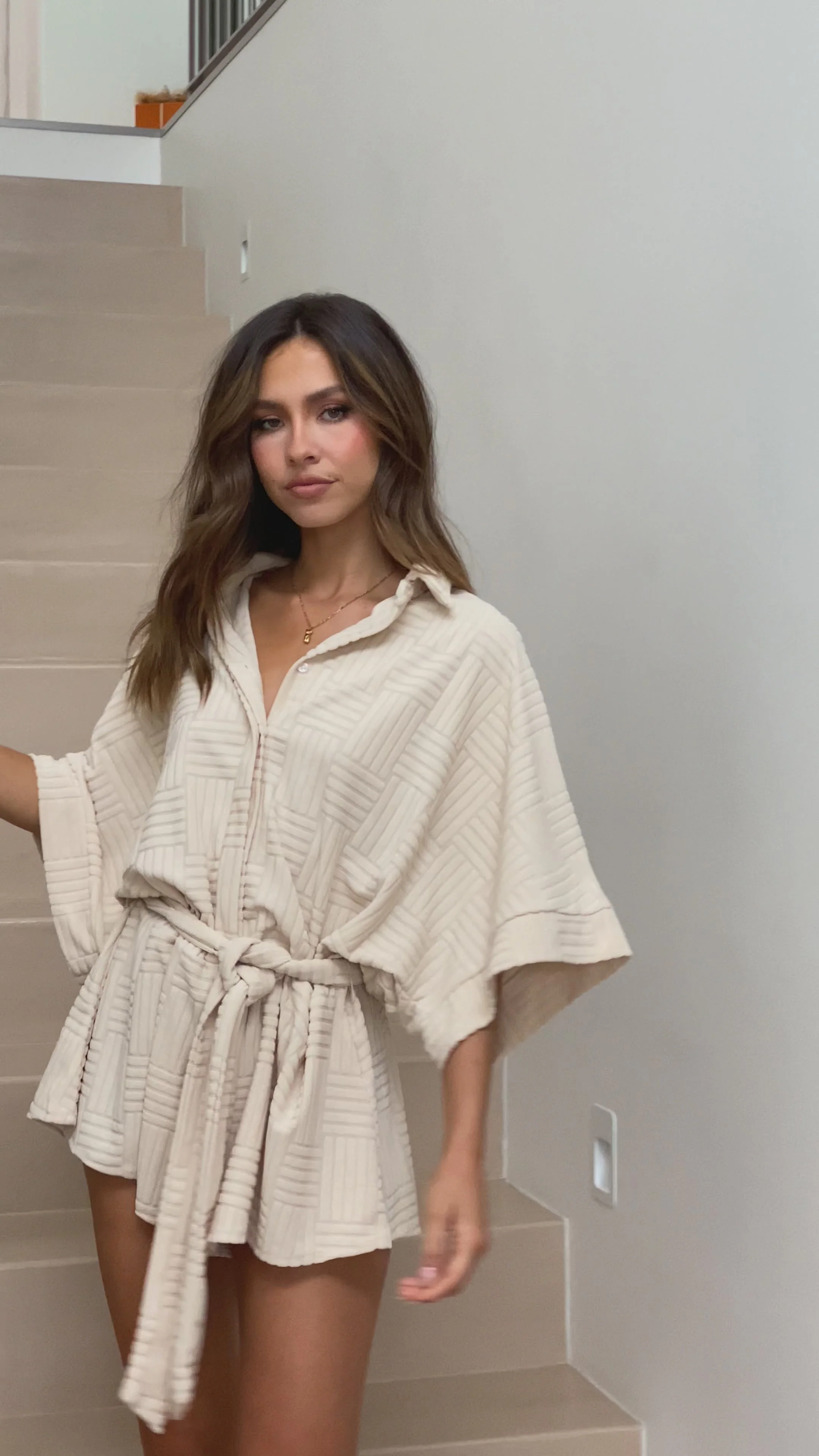 Angie Playsuit - Beige