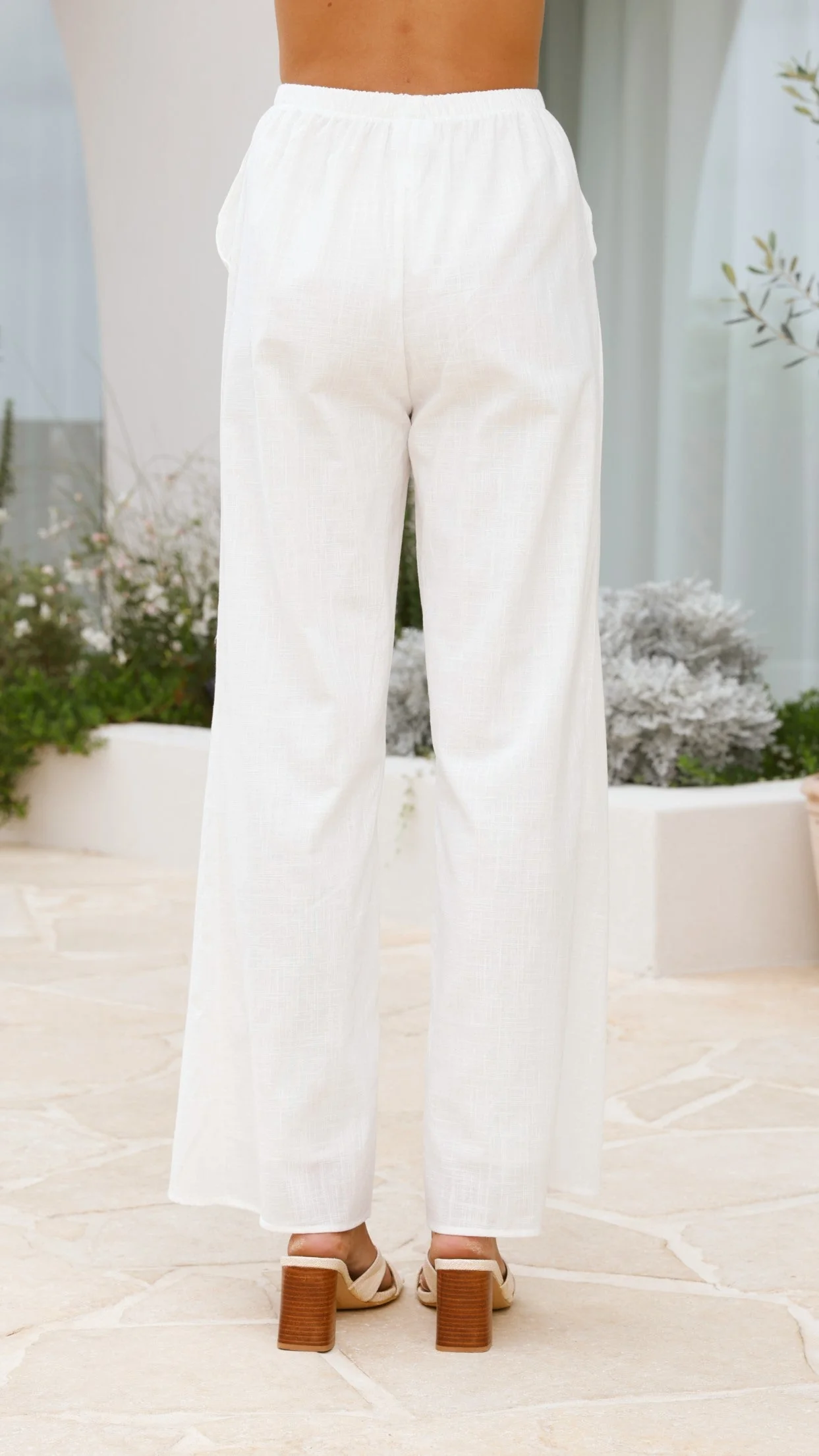 Liana Off Shoulder Top & Pants Set - White