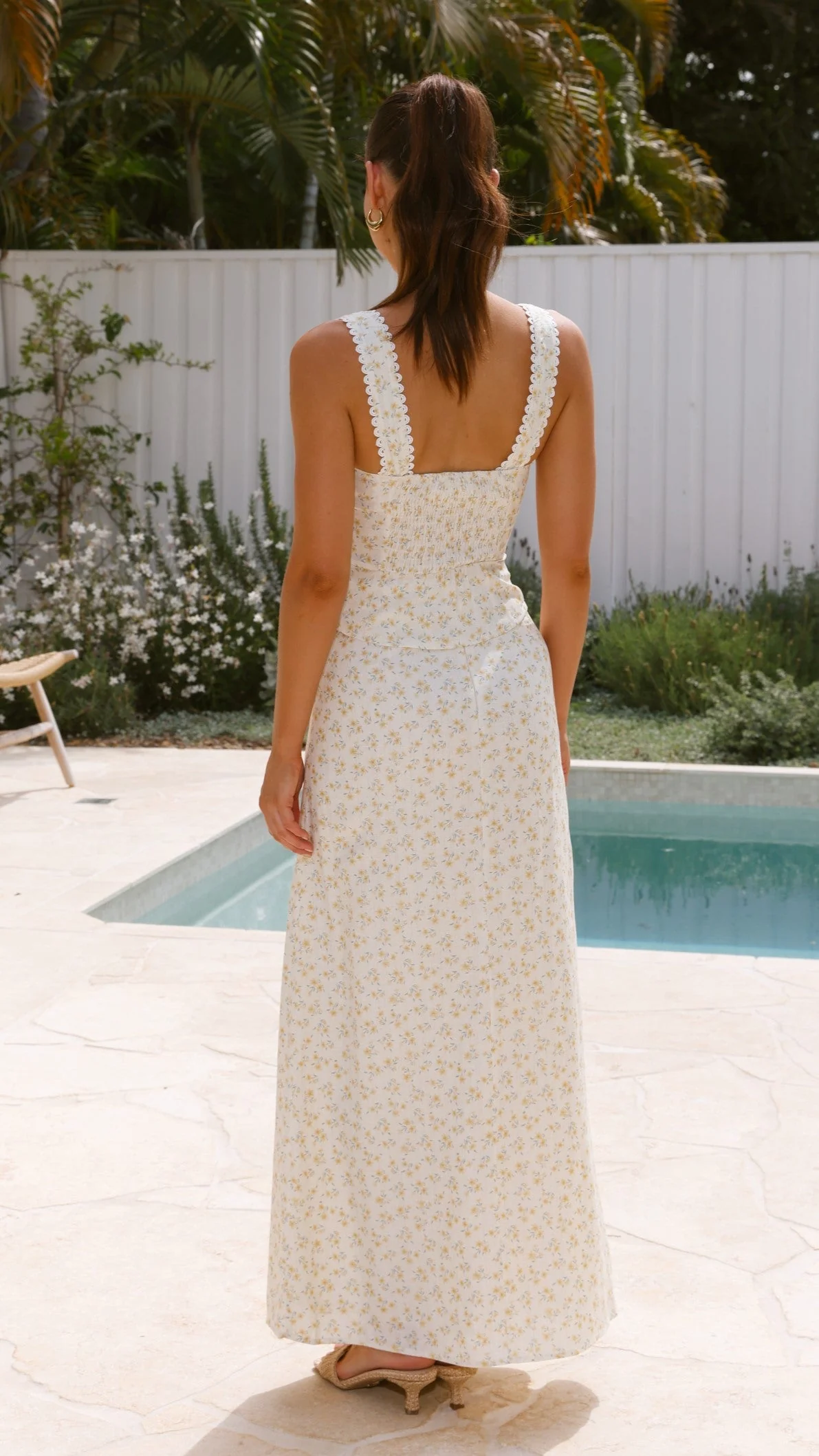 Saylor Maxi Skirt - Yellow Floral