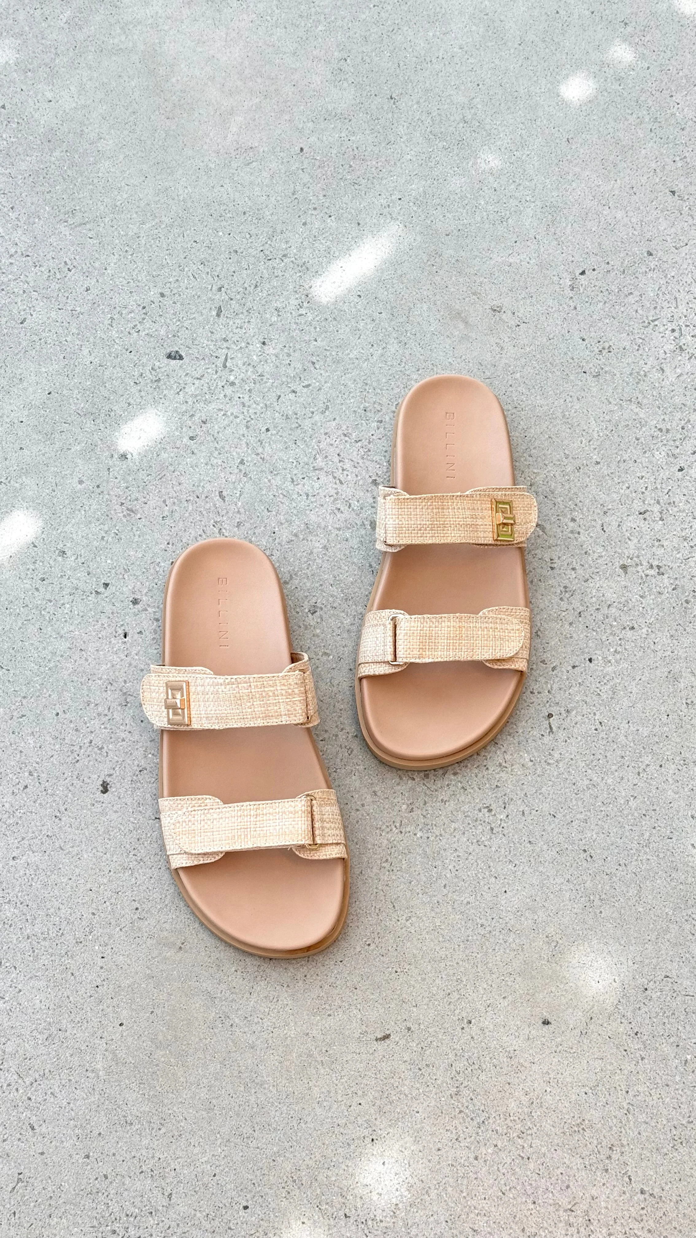Amylee Slide - Natural Raffia