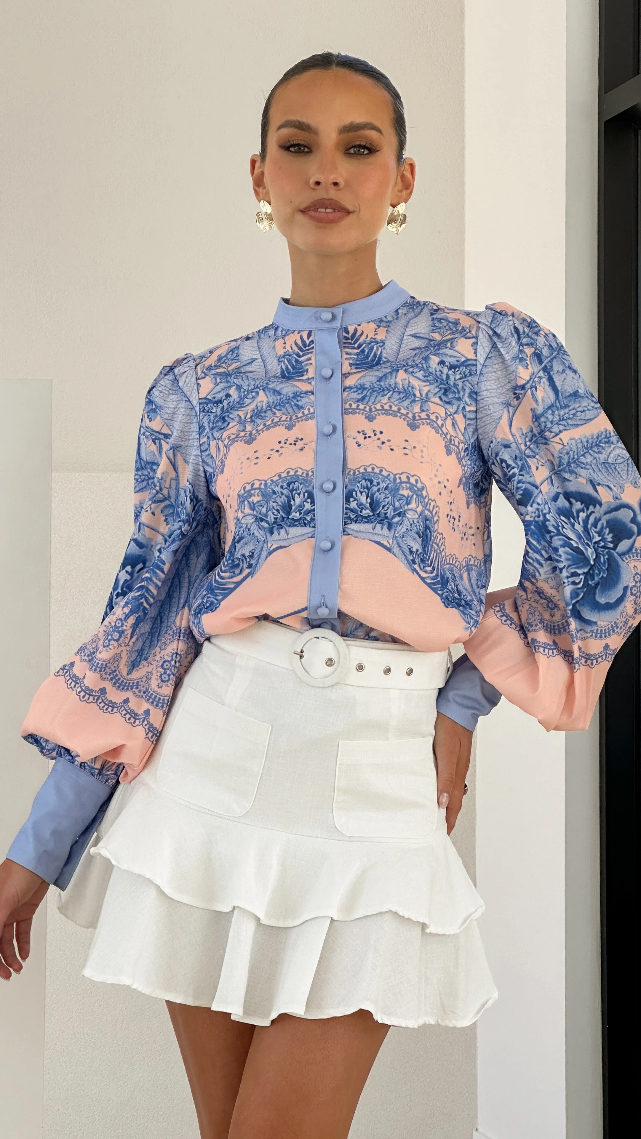 Tafariah Top - Madeline Blue