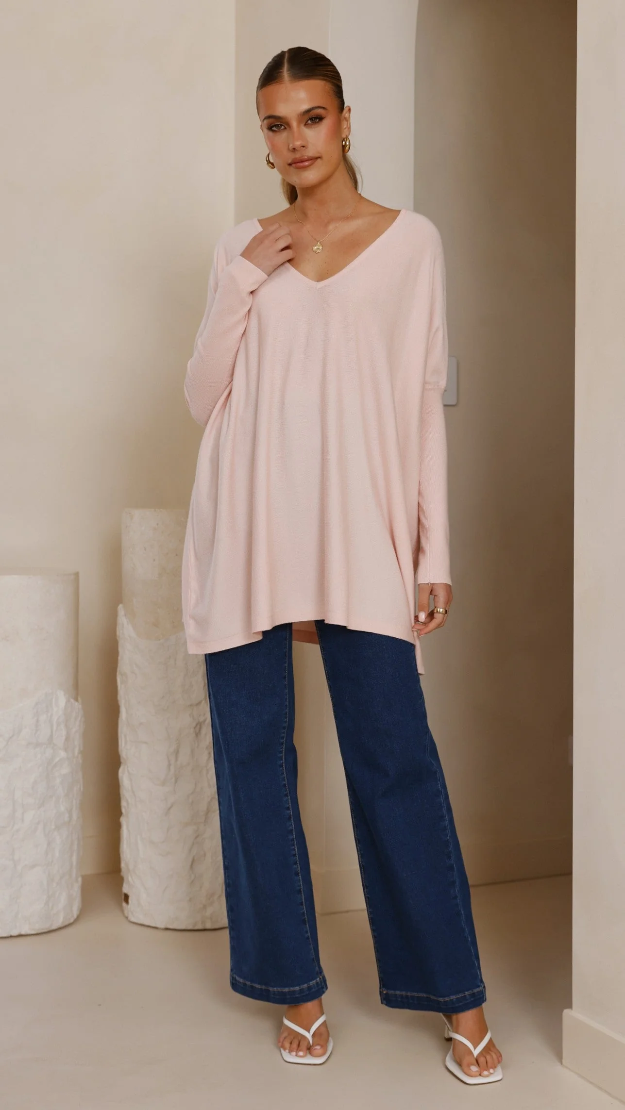 Amalia Knit Top - Blush